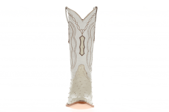 Women's White Ostirch Cowgirl Boots Victoria by Vaccari Core