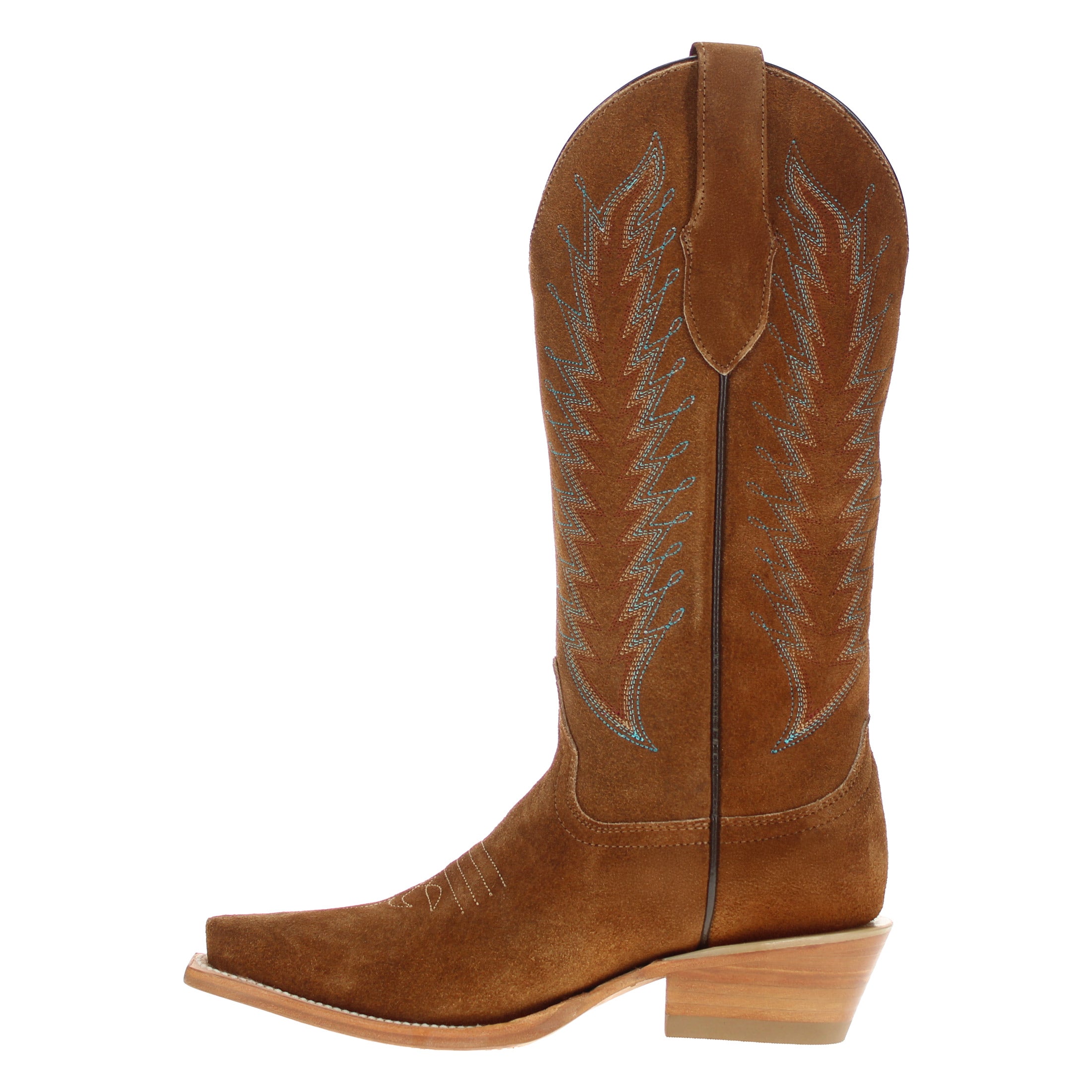 Women's Mustard Suede Boots Dixie Cowgirl Boots by Vaccari