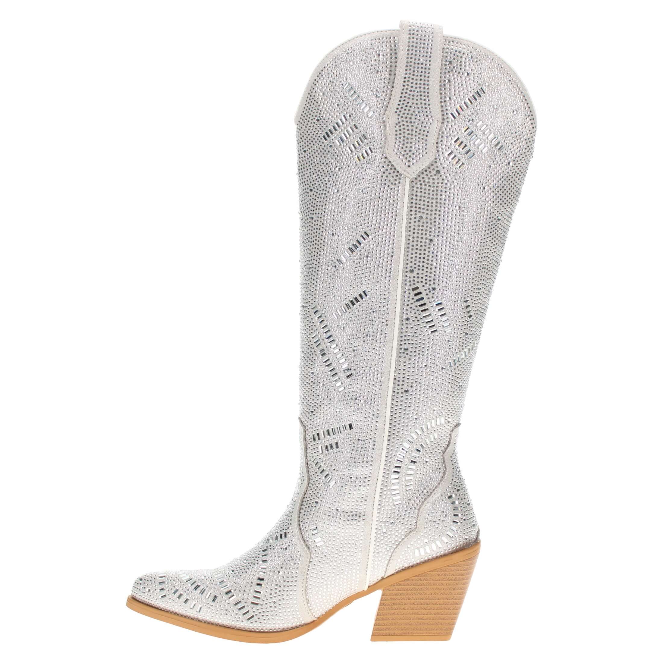 Women's Natural Tall Bling Cowgirl Boots Sierra by V by Vaccari