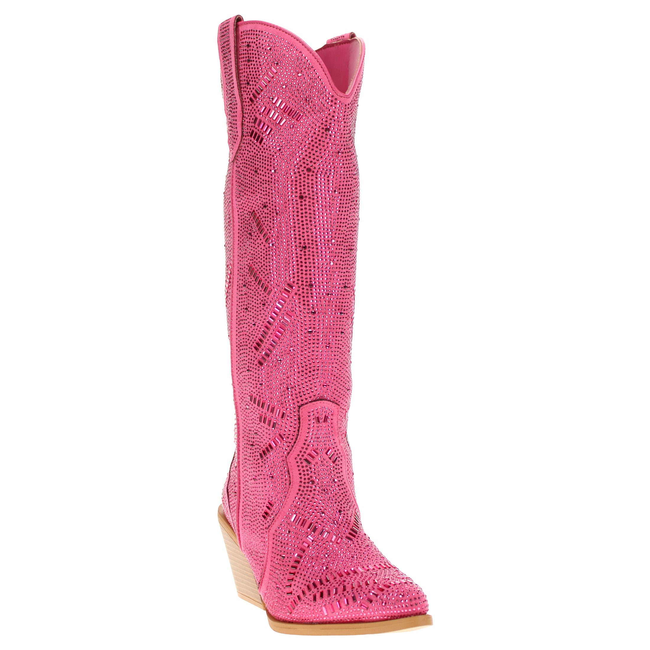 Women's Pink Tall Bling Cowgirl Boots Sierra by V by Vaccari