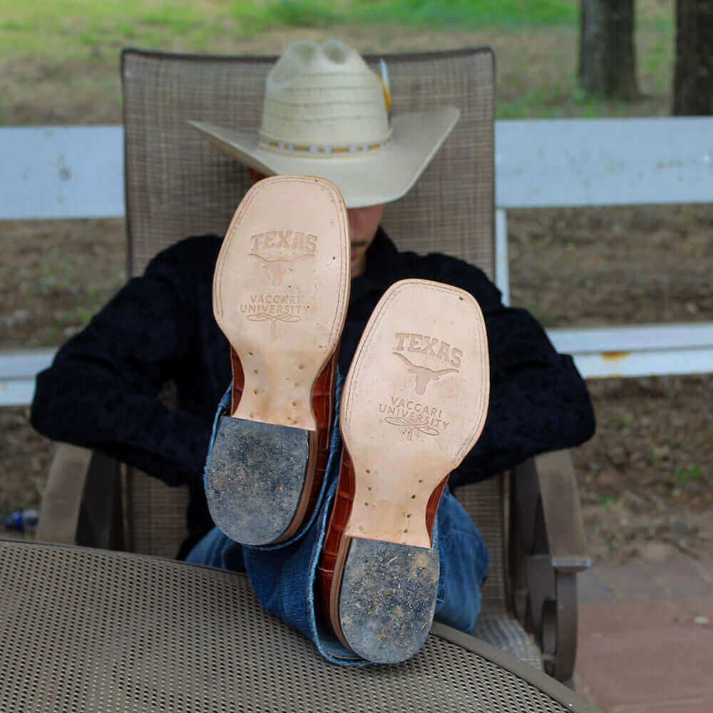 Men's American Alligator Cowboy Boots by Vaccari University