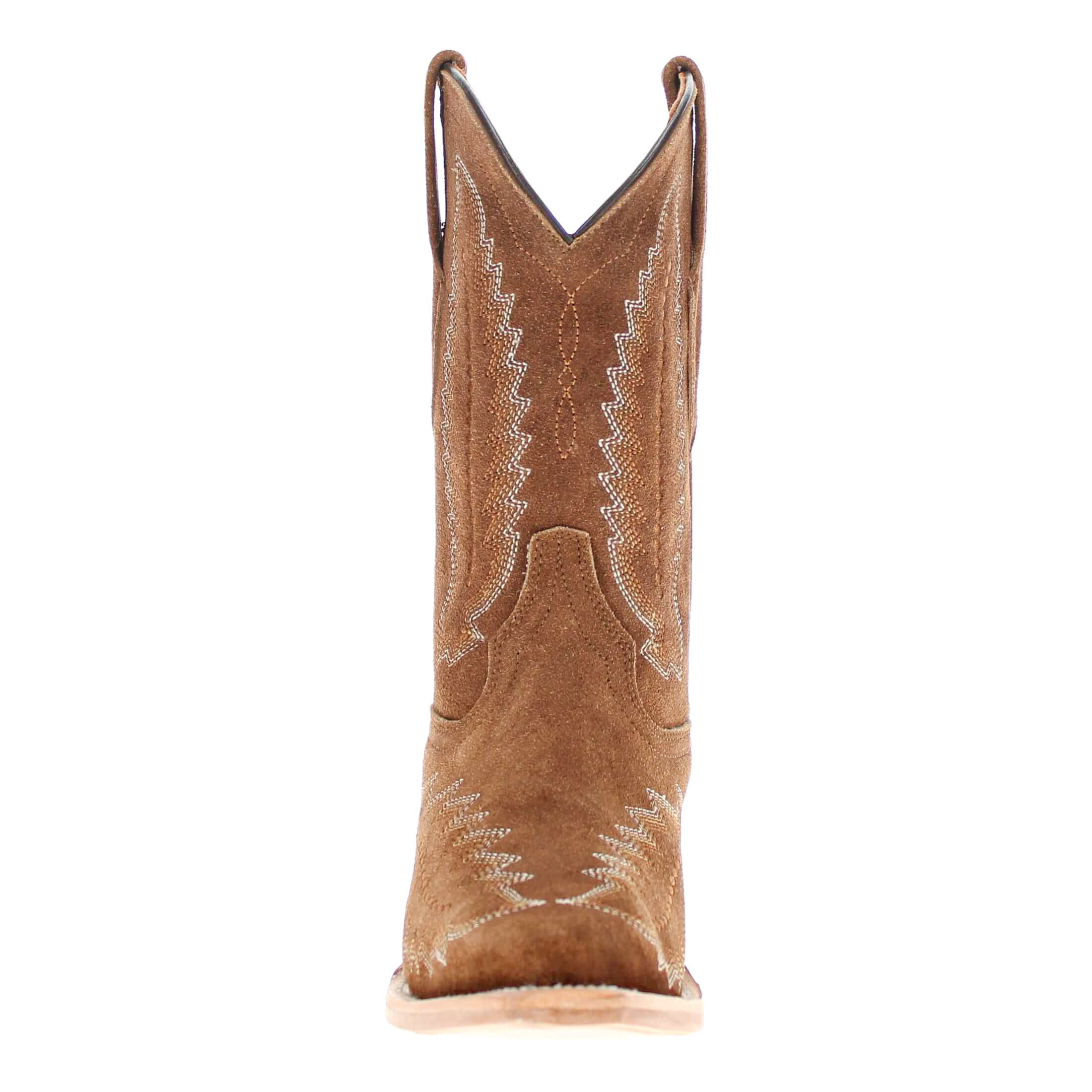 Women's Tan Suede Leather Cowgirl Boots Hazel by Vaccari Core