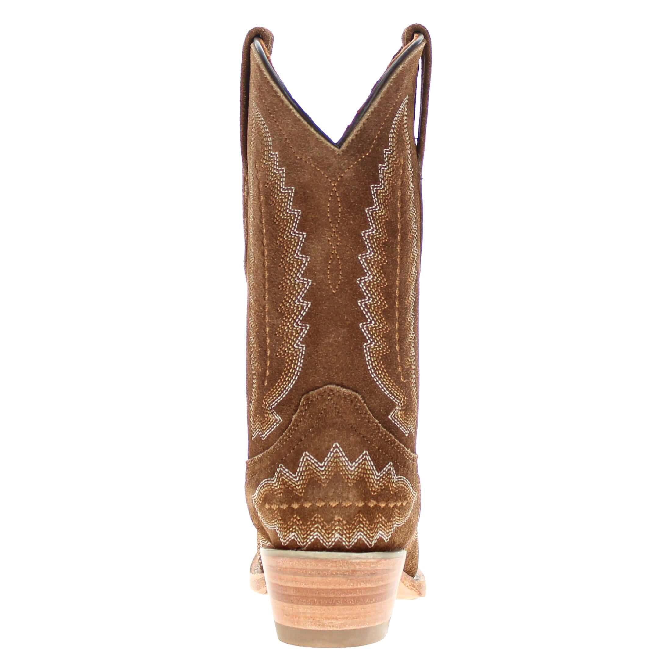 Women's Tan Suede Leather Cowgirl Boots Hazel by Vaccari Core