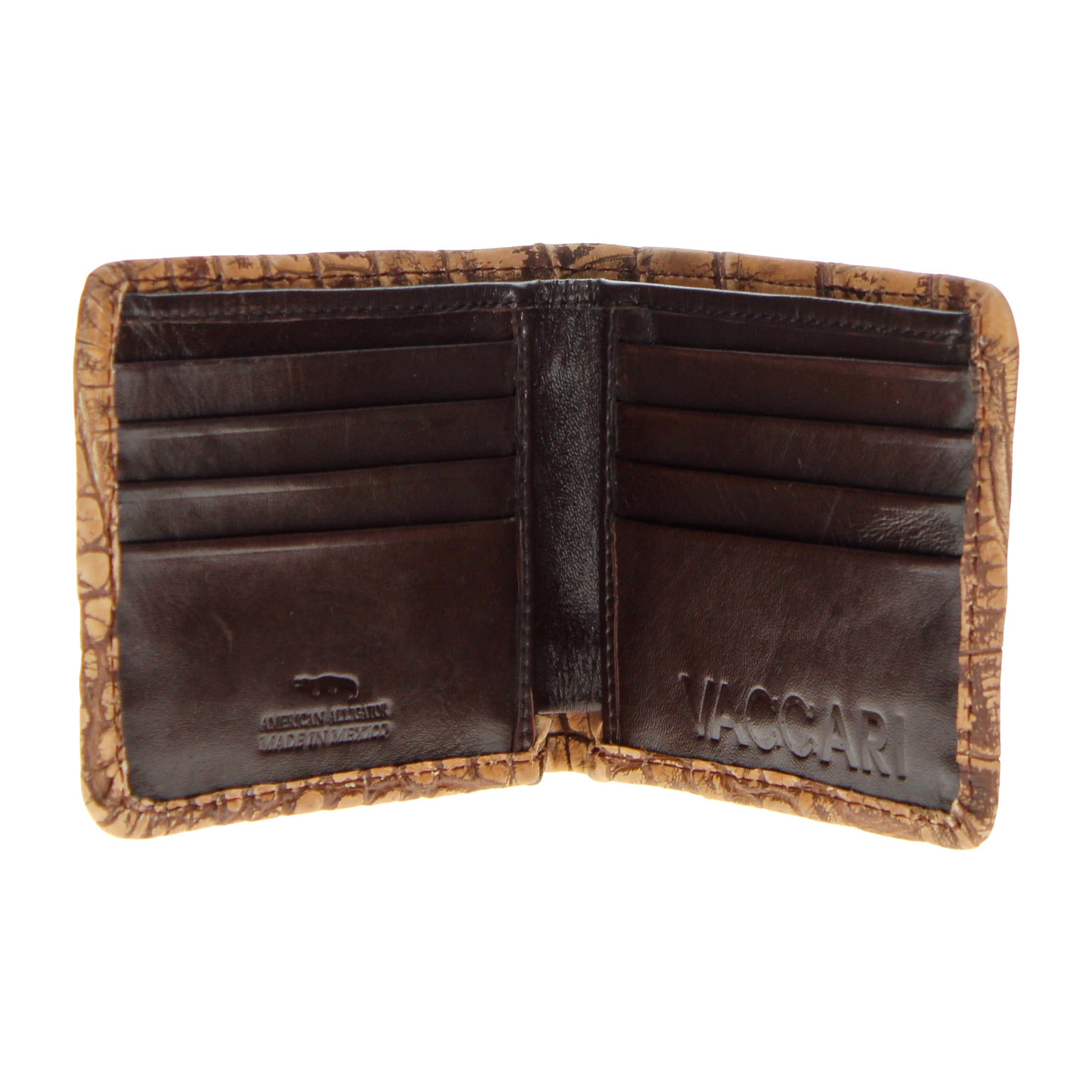Men's Black American Alligator Card Holder | Vaccari Boots