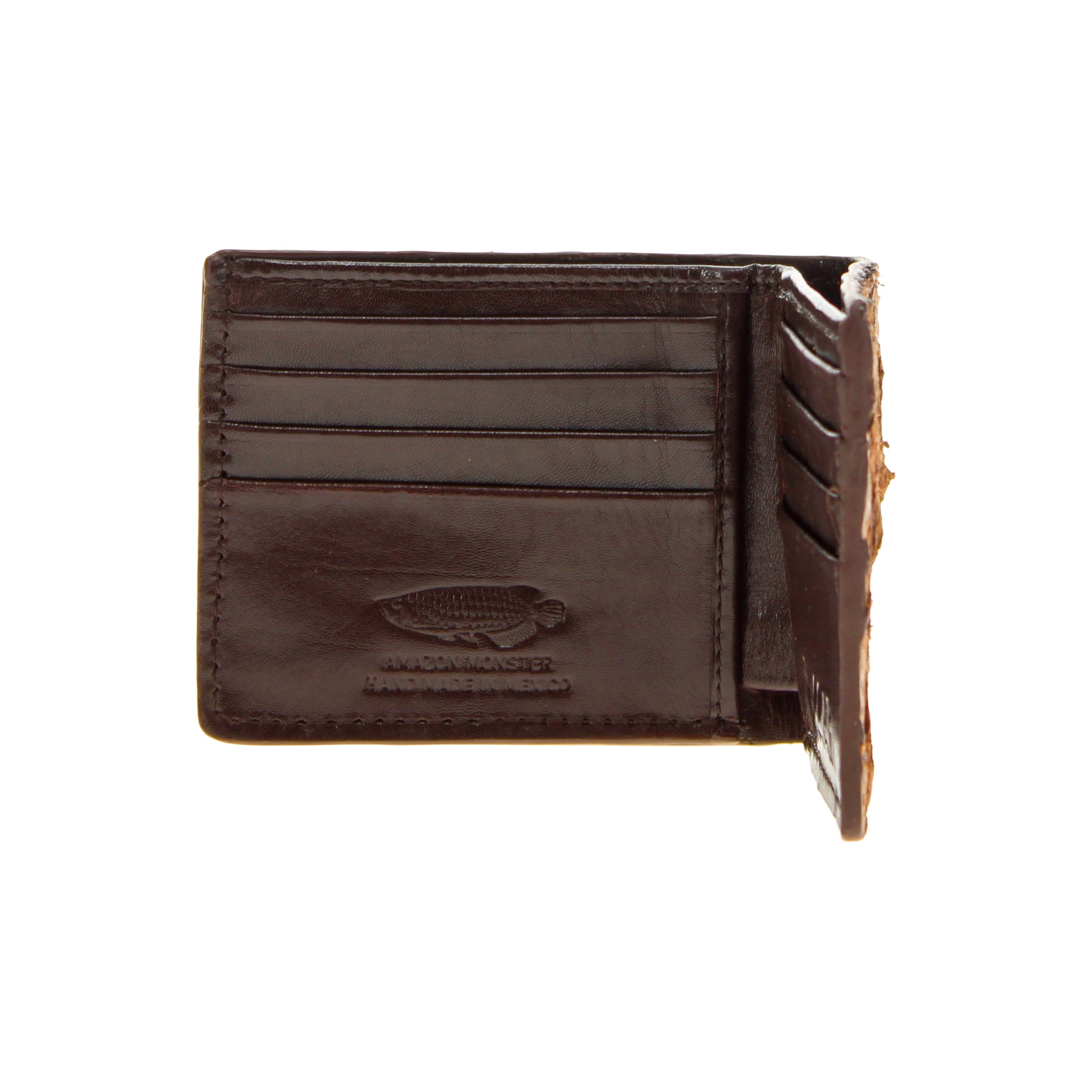Men's Rustic Brown Pirarucu Fish Billfold Wallet