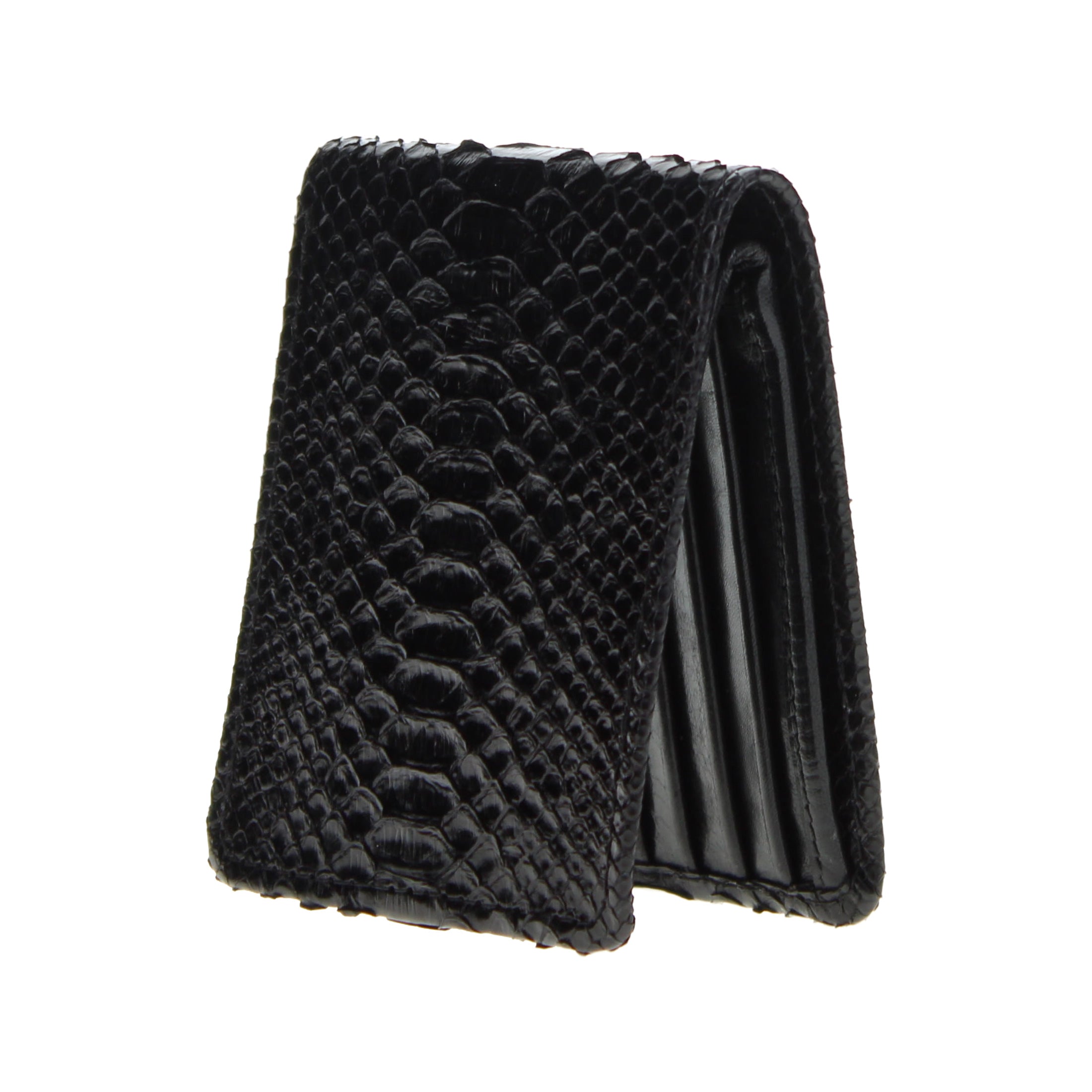 Men's Black Python Billfold Wallet