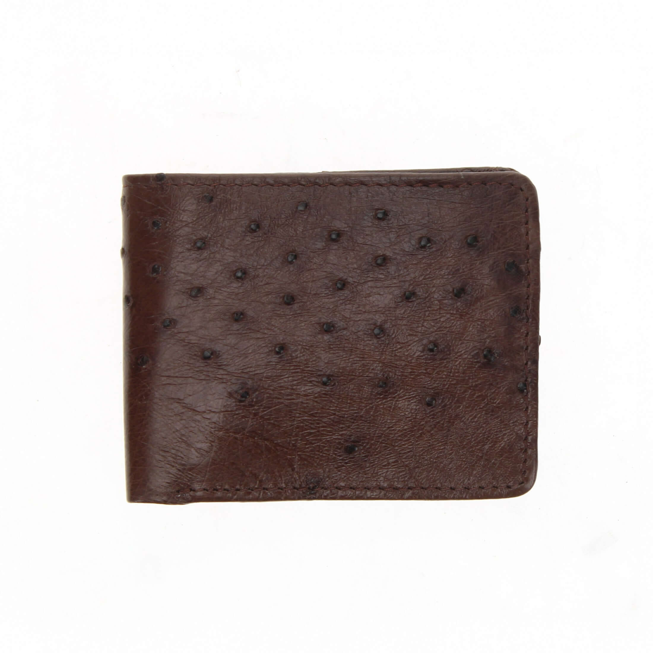 Men's Mocha Full Quill Ostrich Billfold | Vaccari Boots