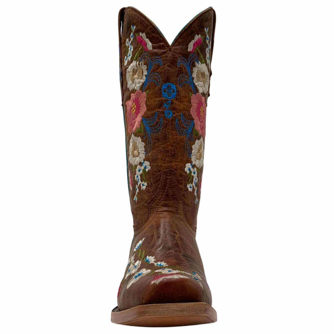 Women's Floral Embroidered Cognac Cowgirl Boots by Vaccari #select-a-toe_narrow-square