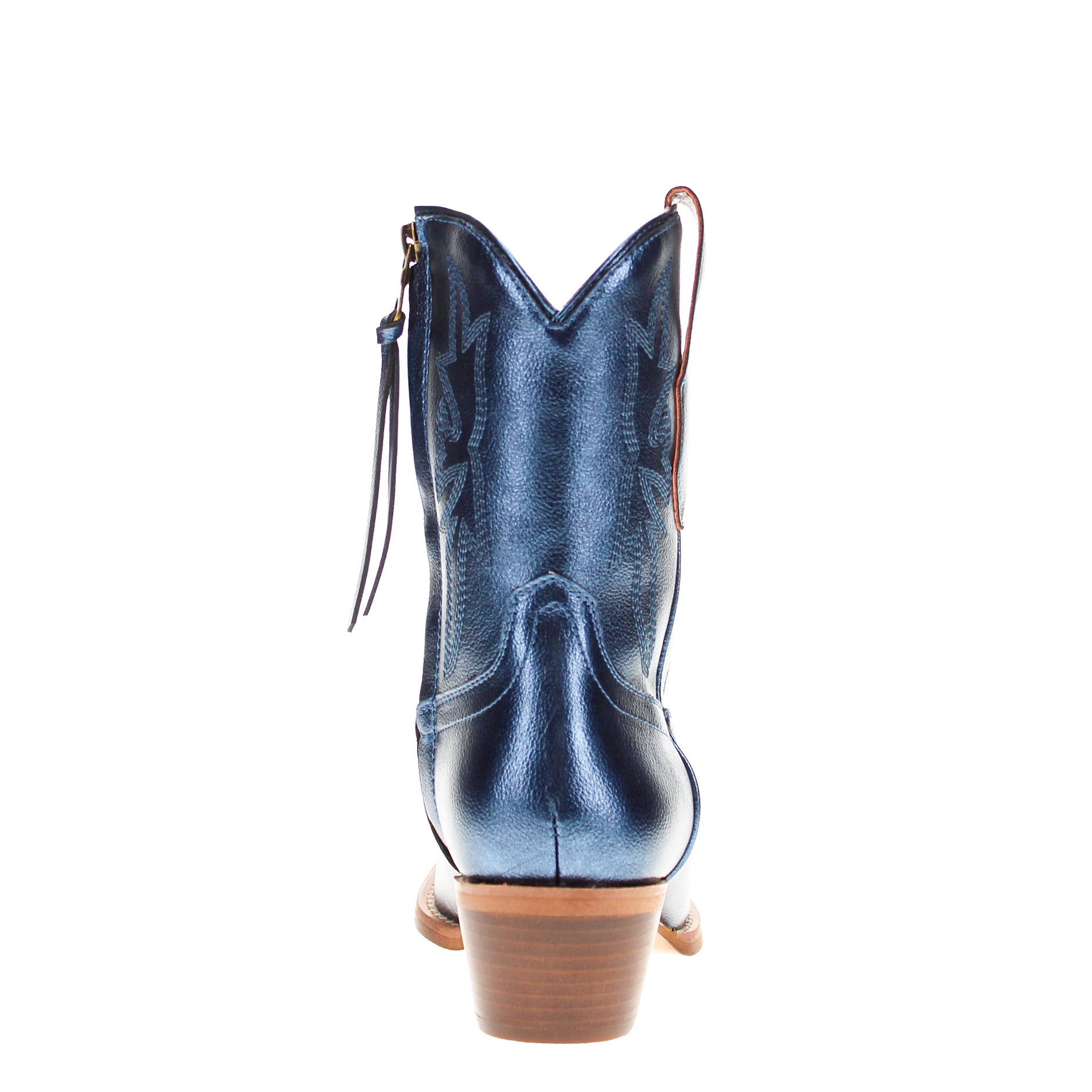 Women's Blue Cowgirl Boots with Color Tassel Jane by V by Vaccari