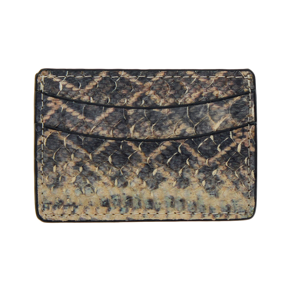 Natural Imprinted Rattlesnake Python Credit Card Holder