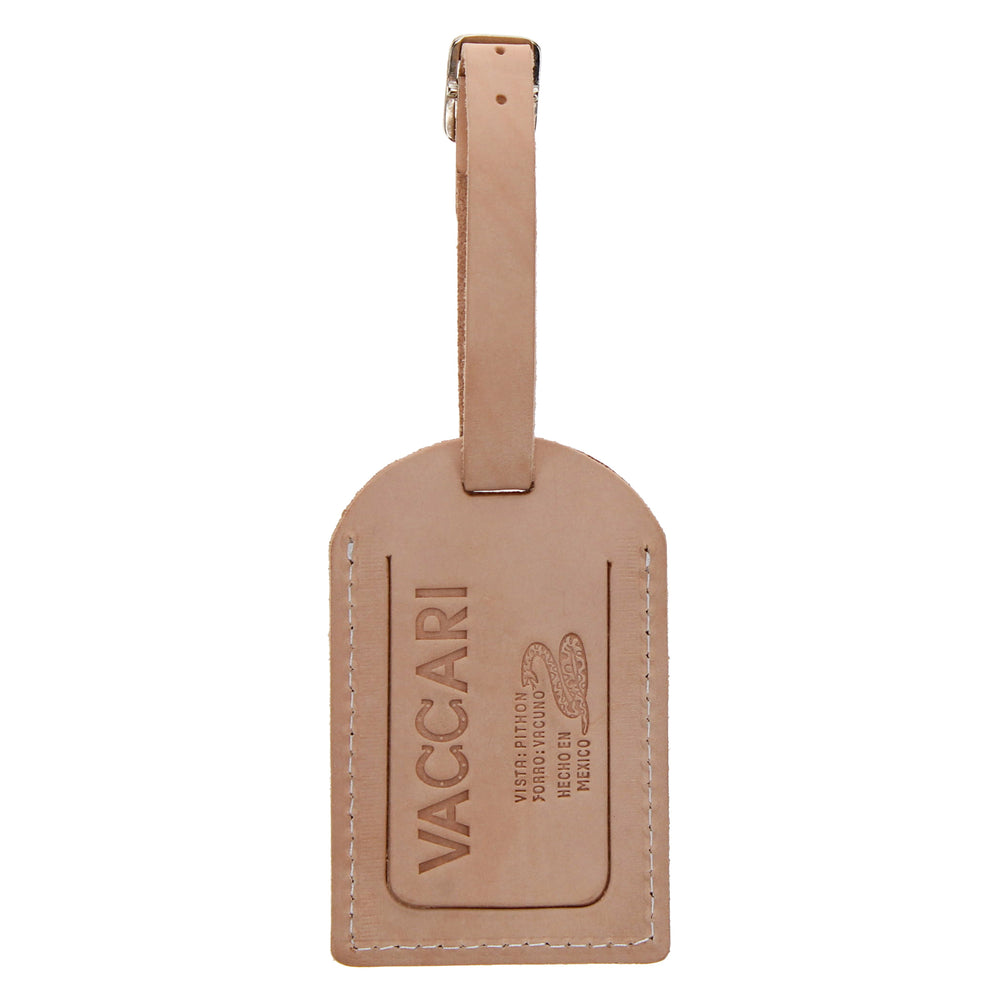 Natural Imprinted Rattlesnake Python Luggage Tag