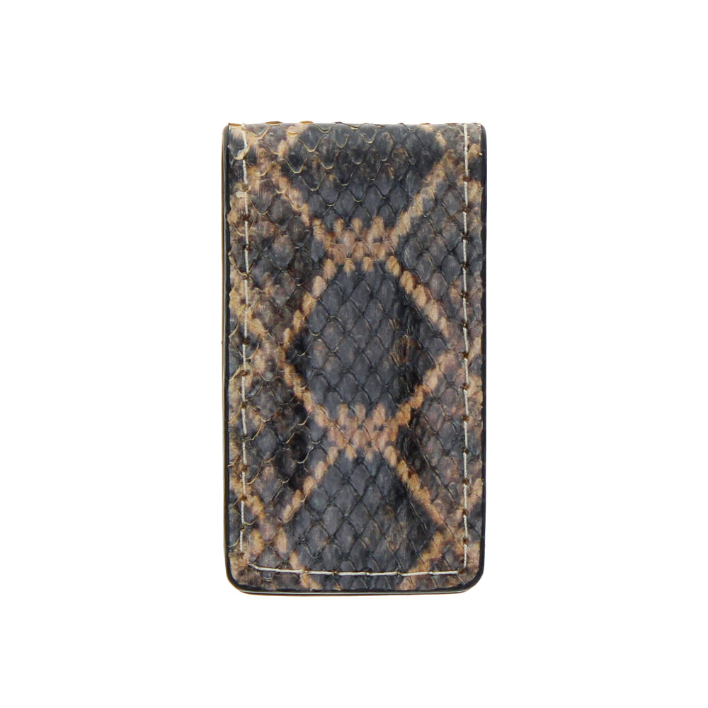 Natural Imprinted Rattlesnake Python Money Clip
