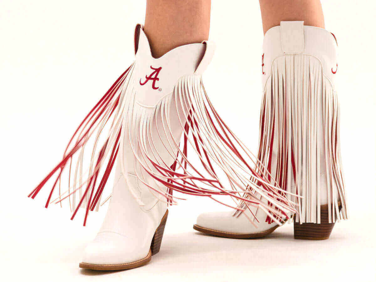 Women's University of Alabama White Cowgirl Boots Kacey V by Vaccari