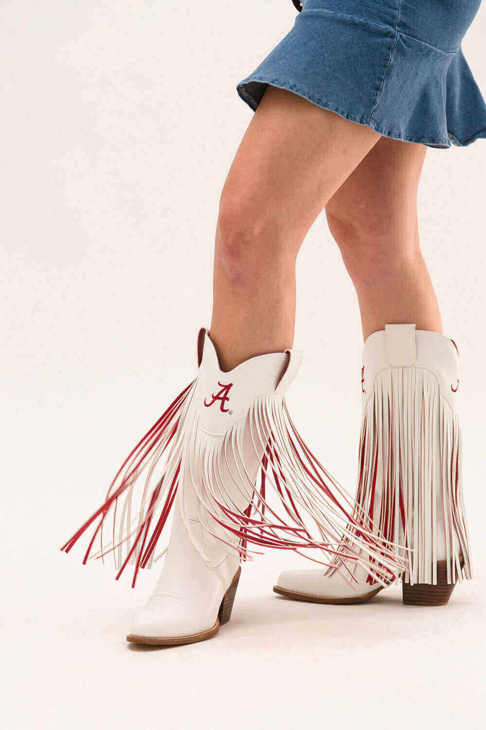 Women's University of Alabama White Cowgirl Boots Kacey V by Vaccari