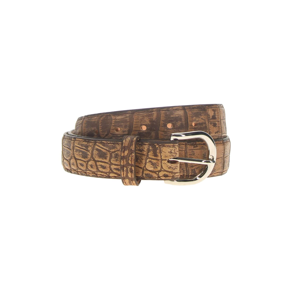 Men's Rusric Brown Alligator Belt by Vaccari Core