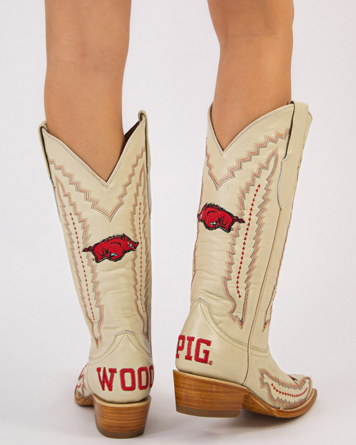 Women's University of Arkansas Bone Cowgirl Boots Naomi by Vaccari University