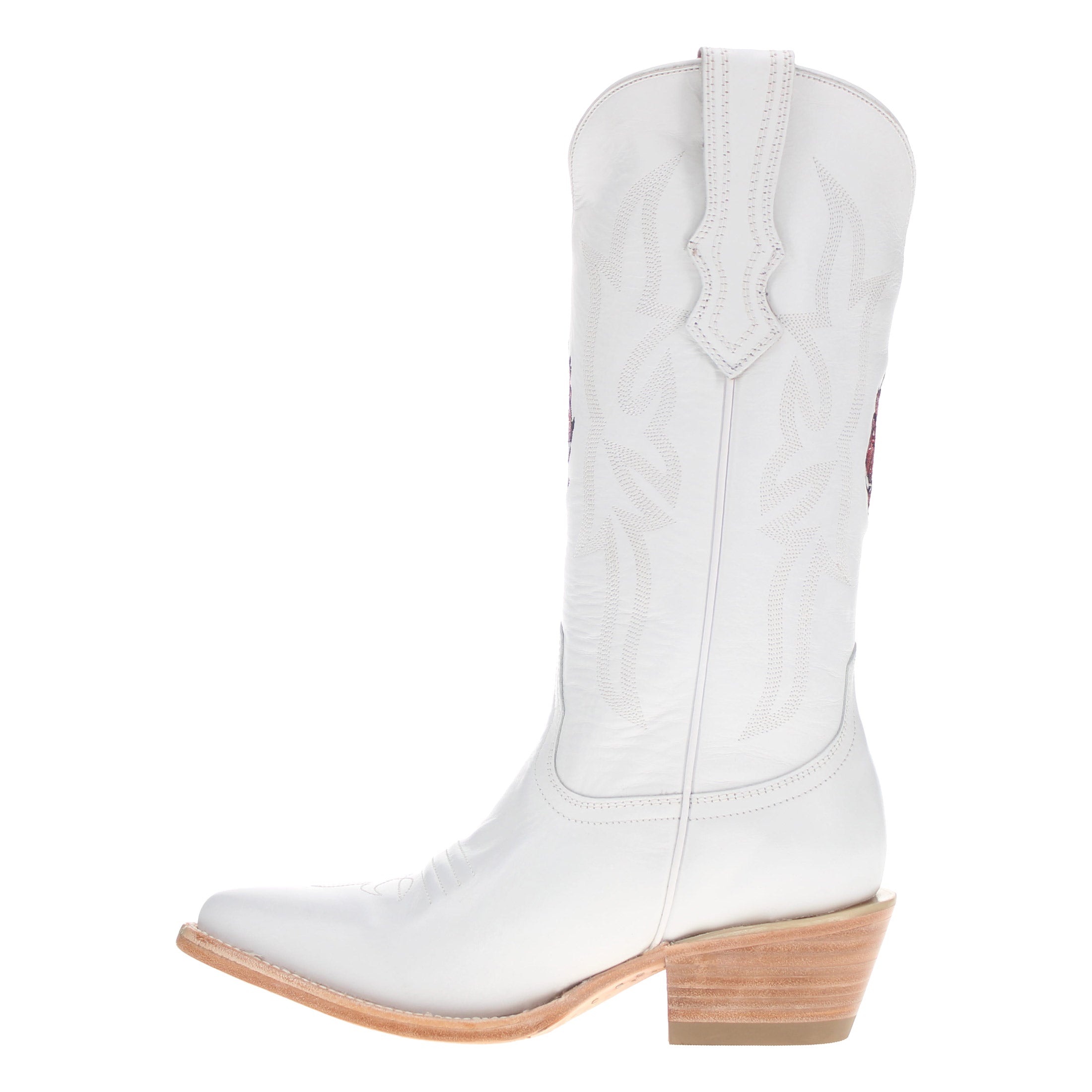 Women's University of Arkansas White Cowgirl Boots Leighton by Vaccari University