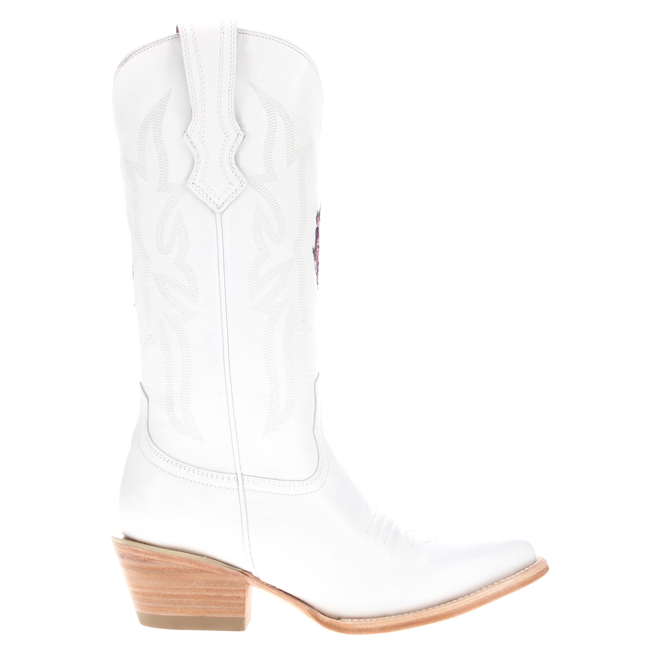 Women's University of Arkansas White Cowgirl Boots Leighton by Vaccari University