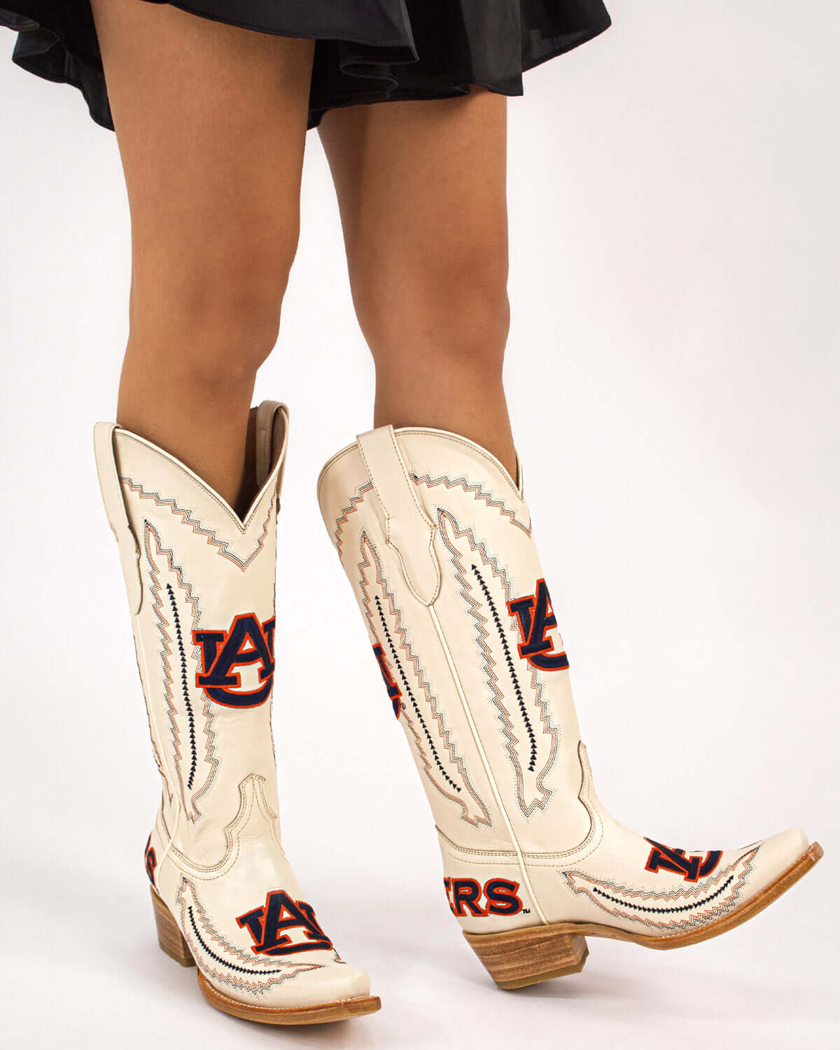 Women's Auburn University Bone Boots Naomi By Vaccari University