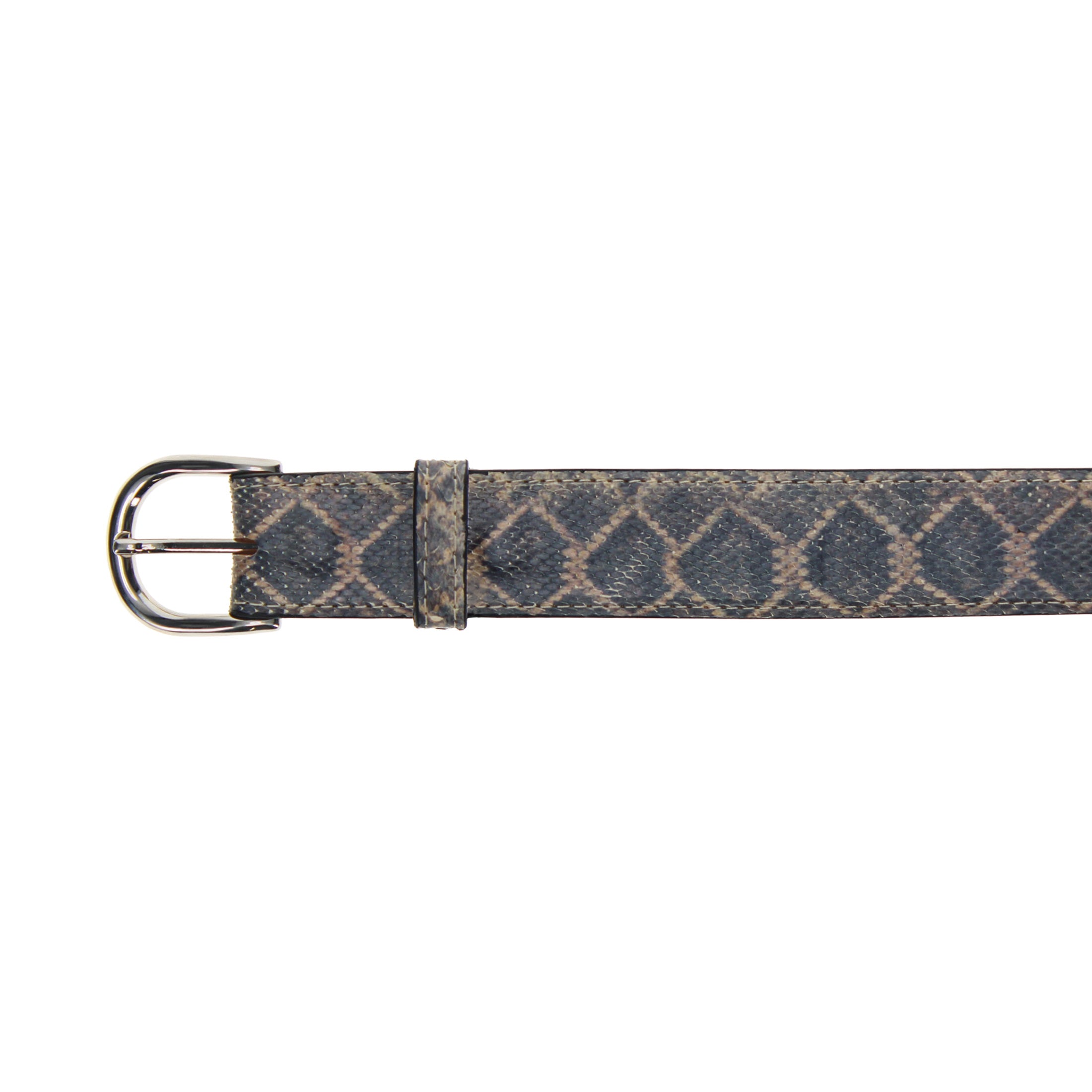 Men's Natural Imprinted Rattlesnake Python Belt