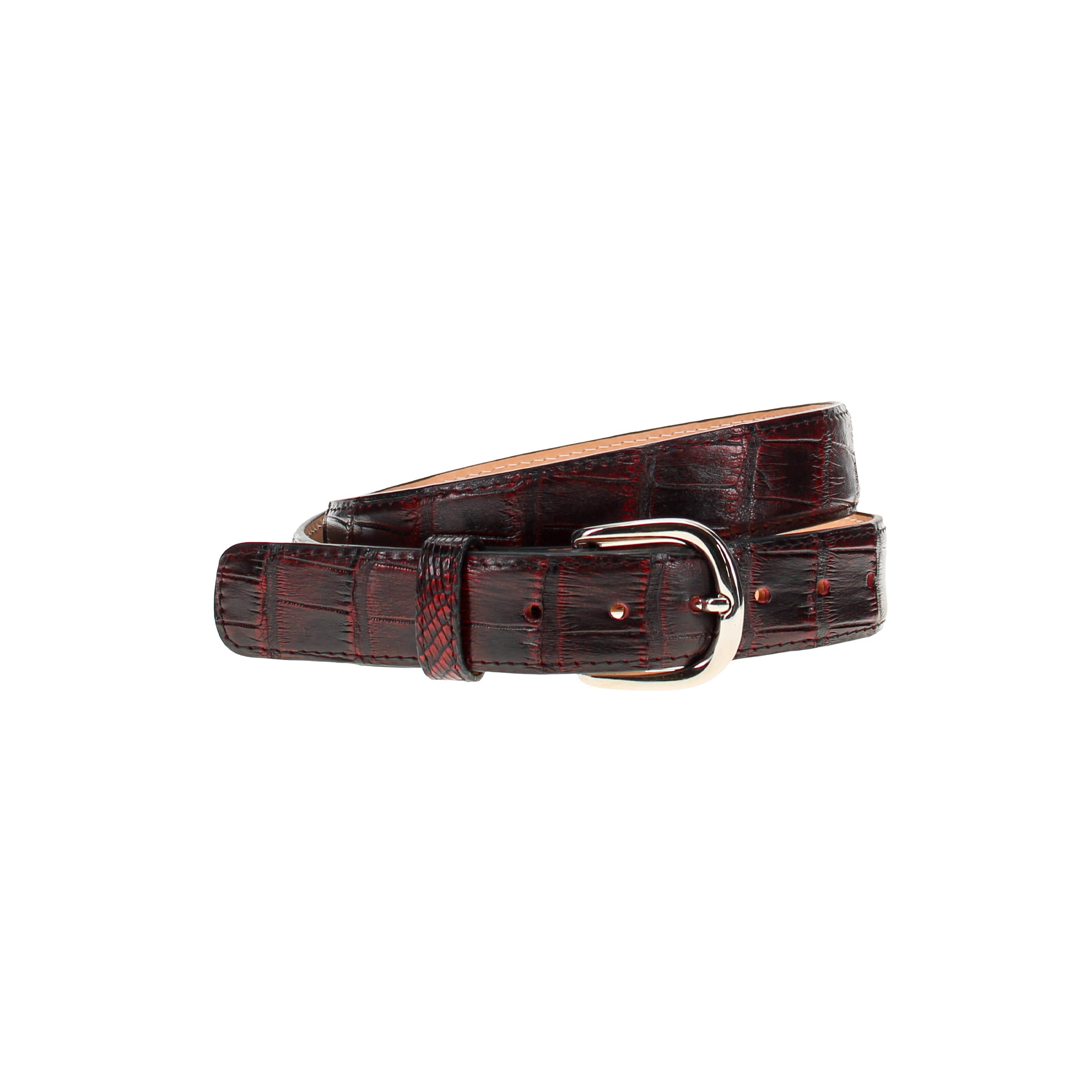 VACCARI　ヴァッカーリ　クロコダイル　クロコ　ベルト　ミディアムブラウン Men's Natural American Alligator Card Holder | Vaccari Boots