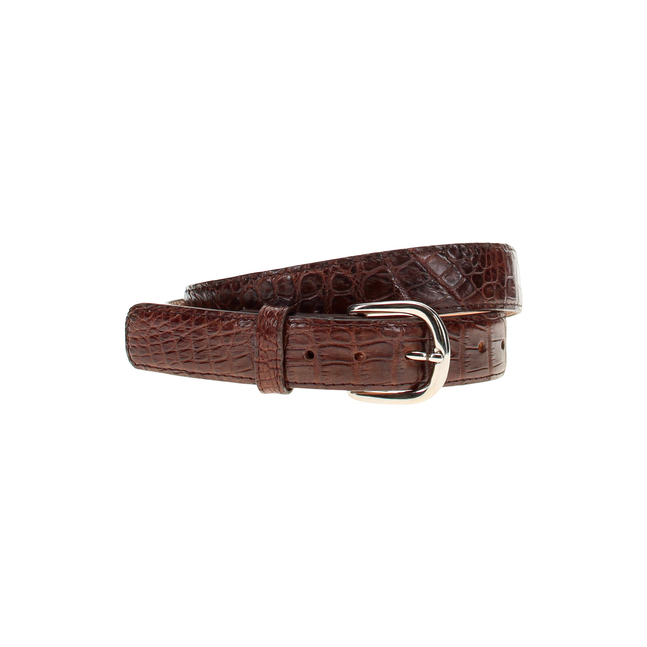 Men's Black Cherry American Alligator Belt | Vaccari Boots