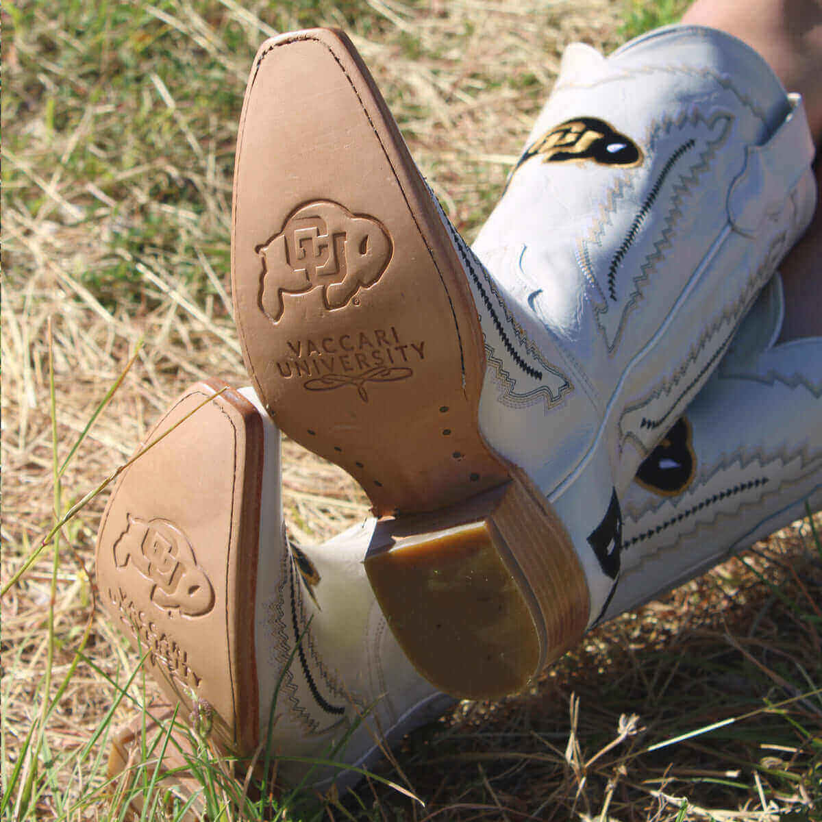Women's University of Colorado Bone Cowgirl Boots Naomi by Vaccari University