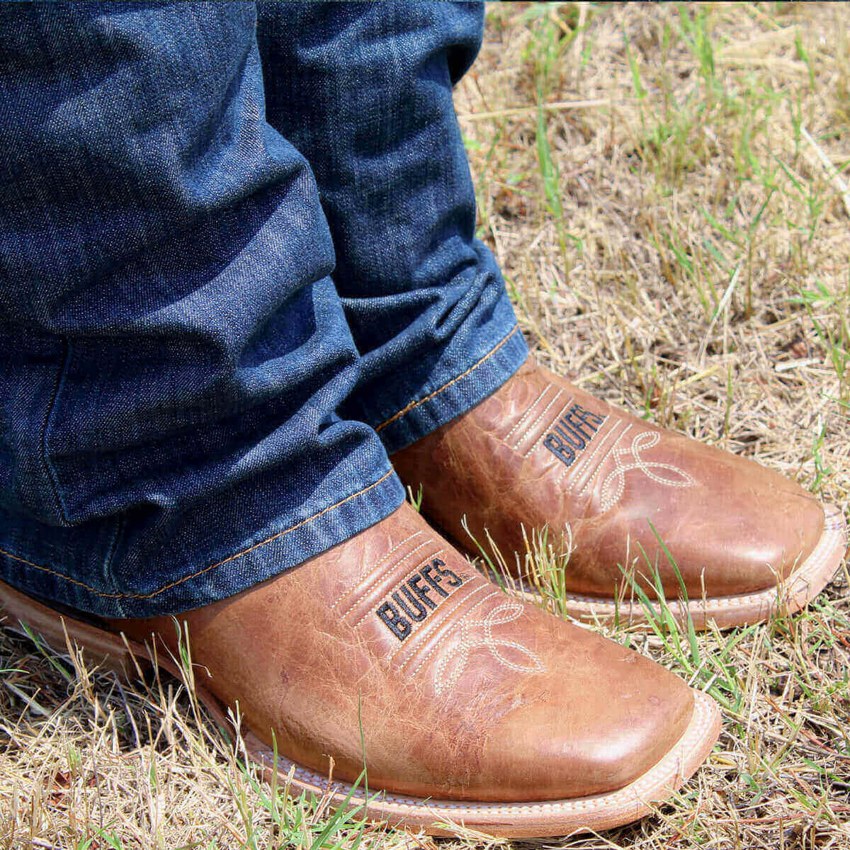 Men's University of Colorado Tan Cowboy Boots Luke by Vaccari University
