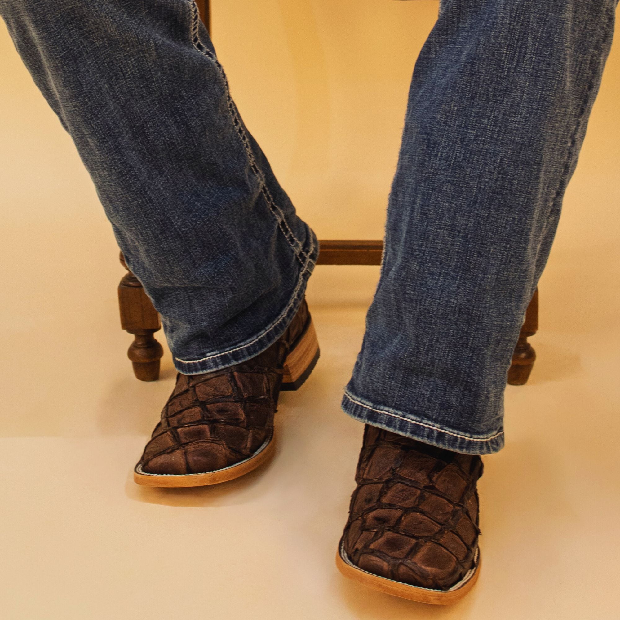 ヴァレーズ:アルカナ/アメリカ/イオニザシオン/砂漠 ブーレーズ/CSO EL VAQUERO Arya Silverstone Marine SS23 Wedge Moccasin Boots