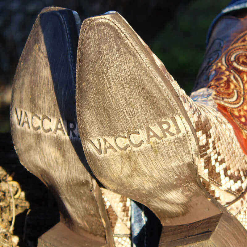 Women's Natural Python Cowgirl Boots Eva by Vaccari Core