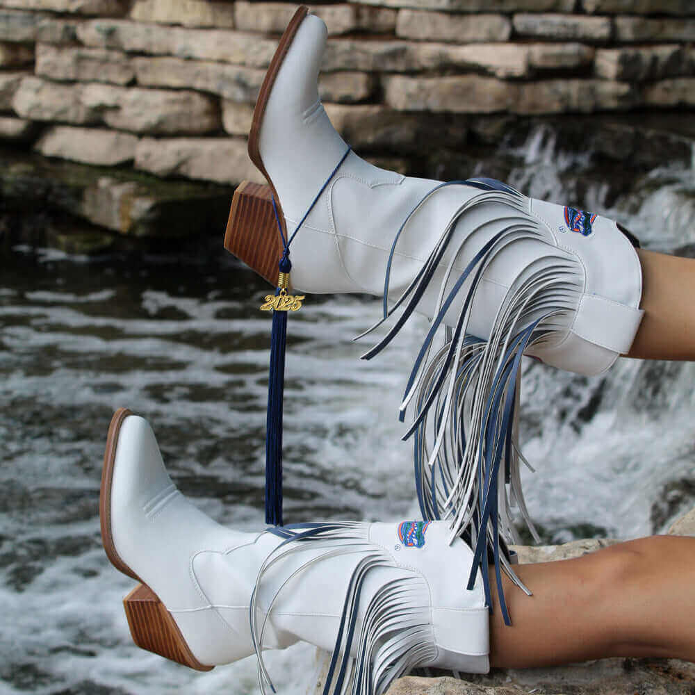 Women's University of Florida White Cowgirl Boots Kacey V by Vaccari