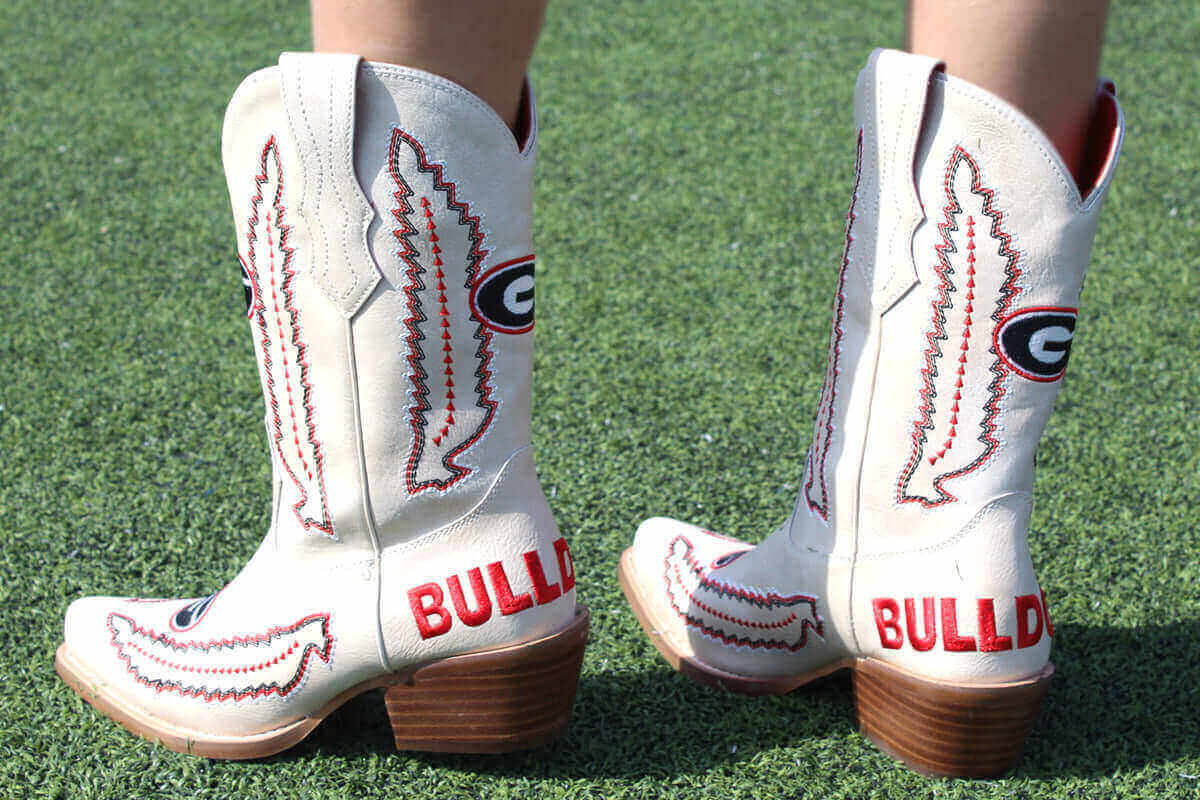 Women's University of Georgia Bone Cowgirl Boots Mimi V by Vaccari