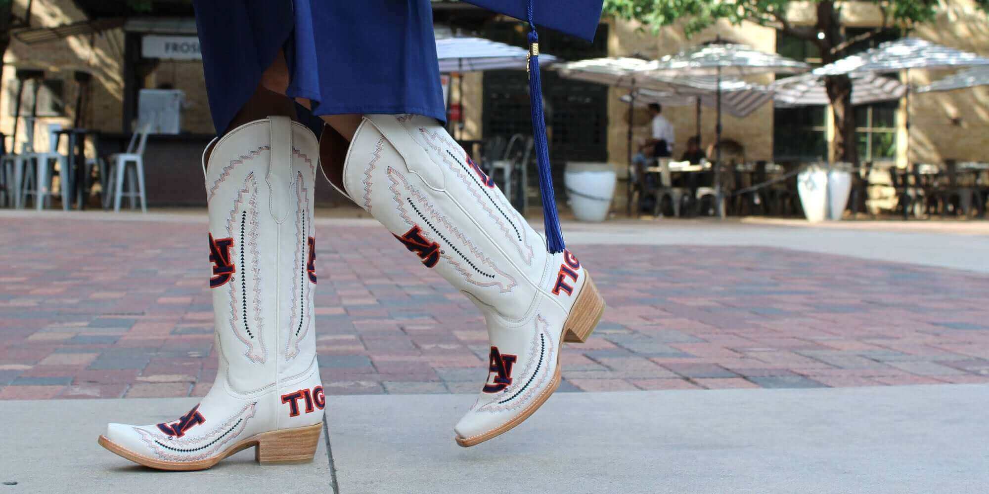 Graduation Pattern Print Men Women Leather Boots