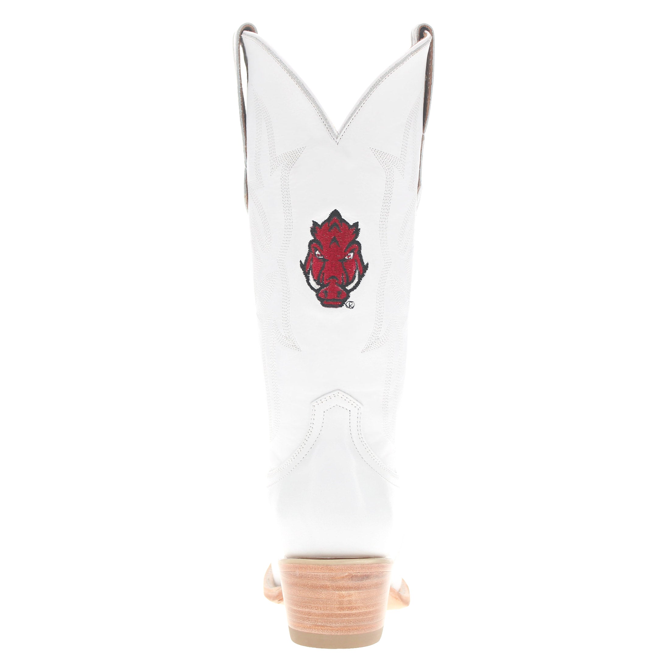 Women's University of Arkansas White Cowgirl Boots Leighton by Vaccari University