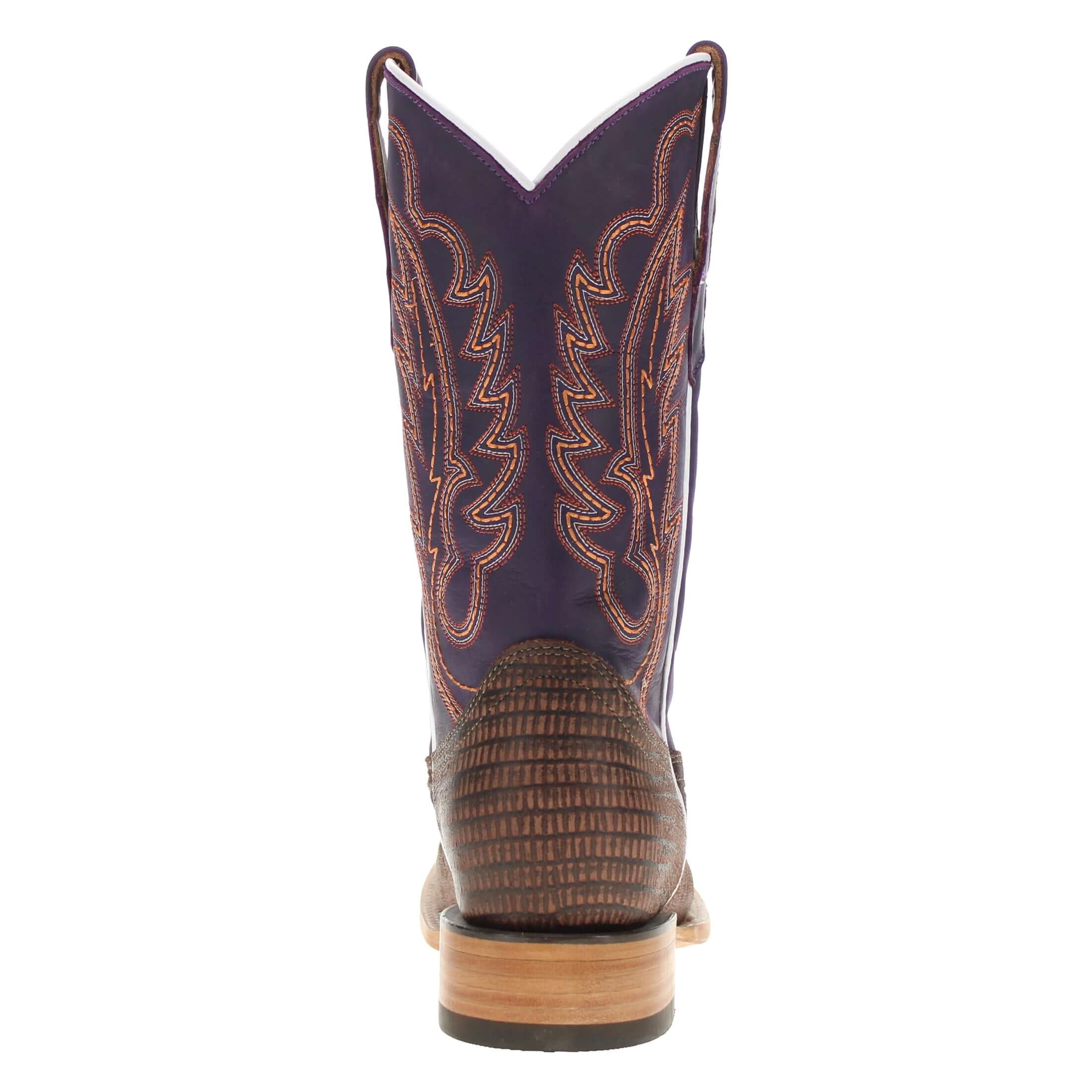 Men's Mocha Lizard Print Cowboy Boots Nash by Vaccari Core