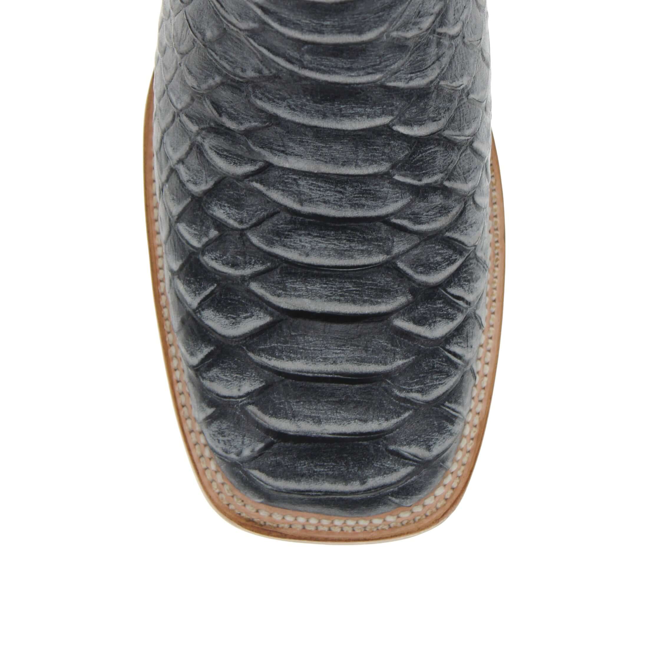 Men's Black Python Print Cowboy Boots Chase by Vaccari Core