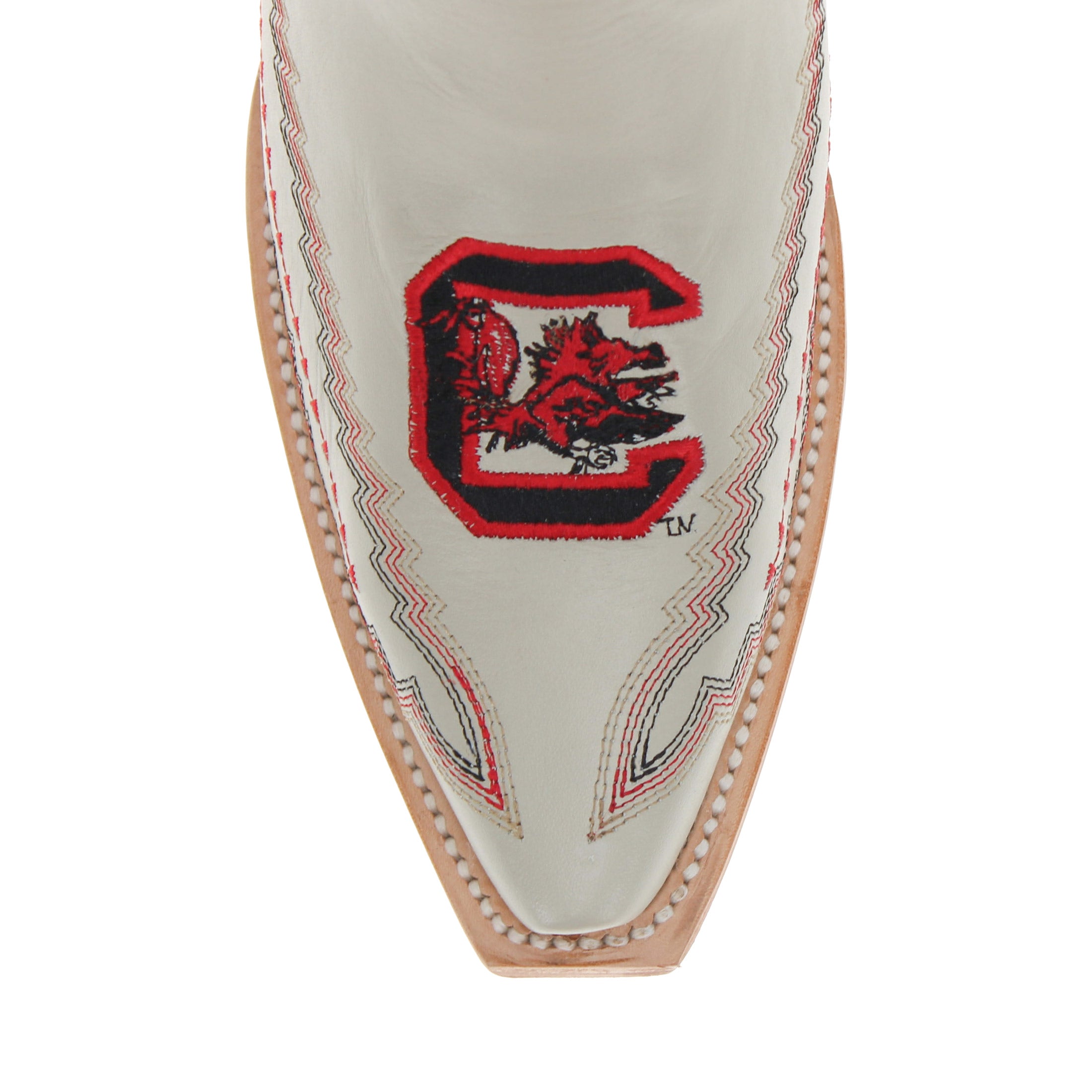 Women's South Carolina University Bone Snip Toe Cowgirl Boots Naomi by Vaccari