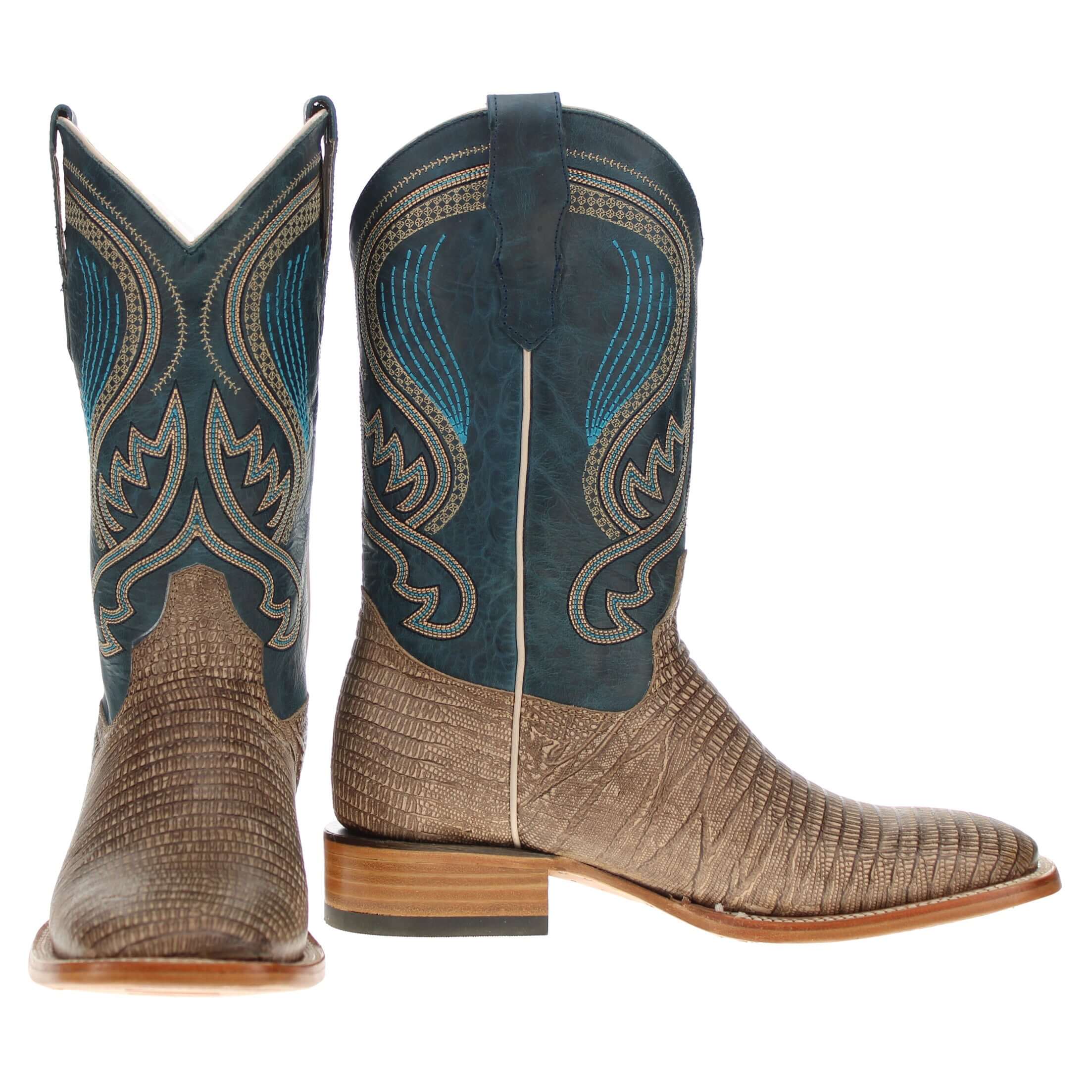 Men's Black Hornback Print Cowboy Boots | Vaccari Boots