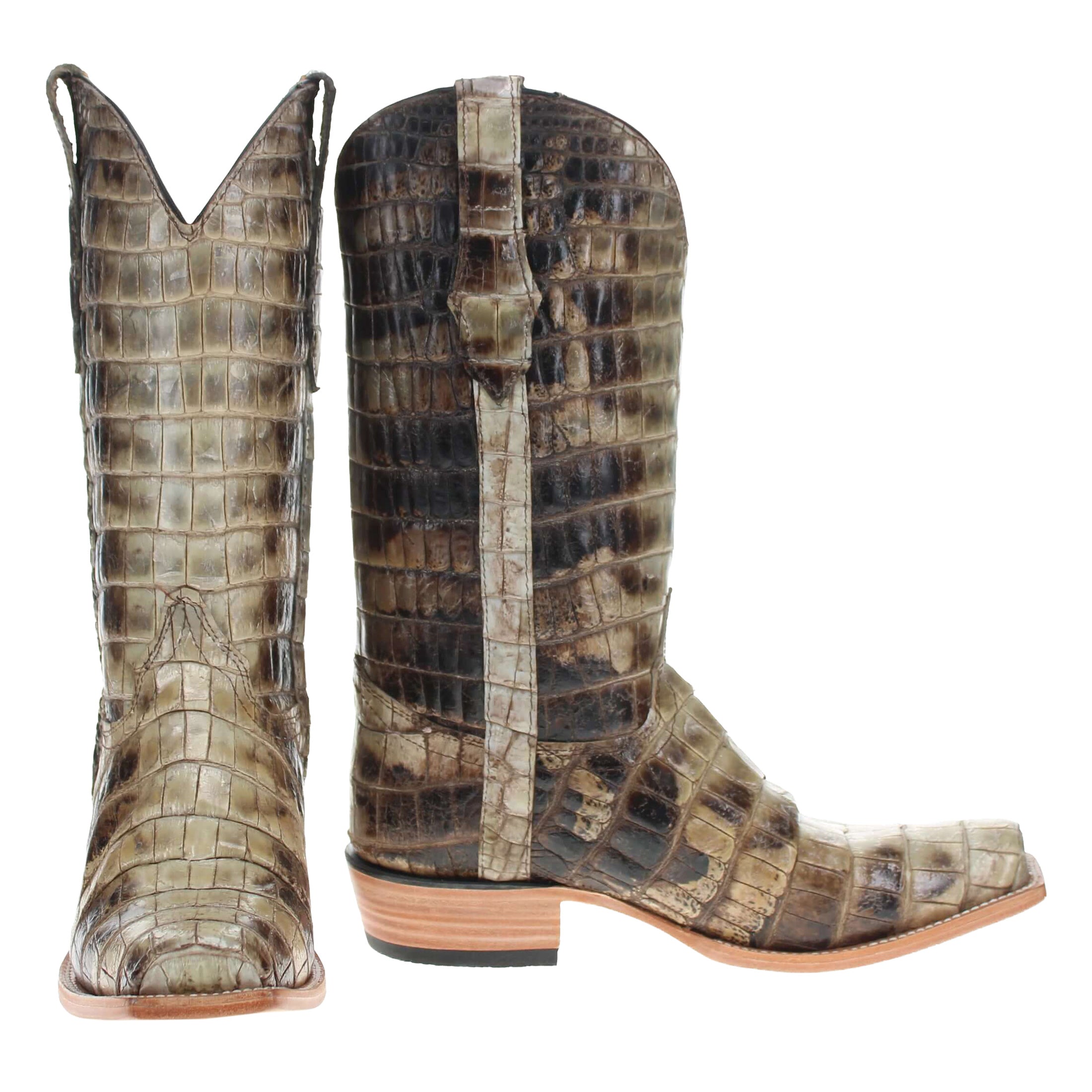 Men's Full Natural Alligator Belly Cowboy Boots Duke by Vaccari Core