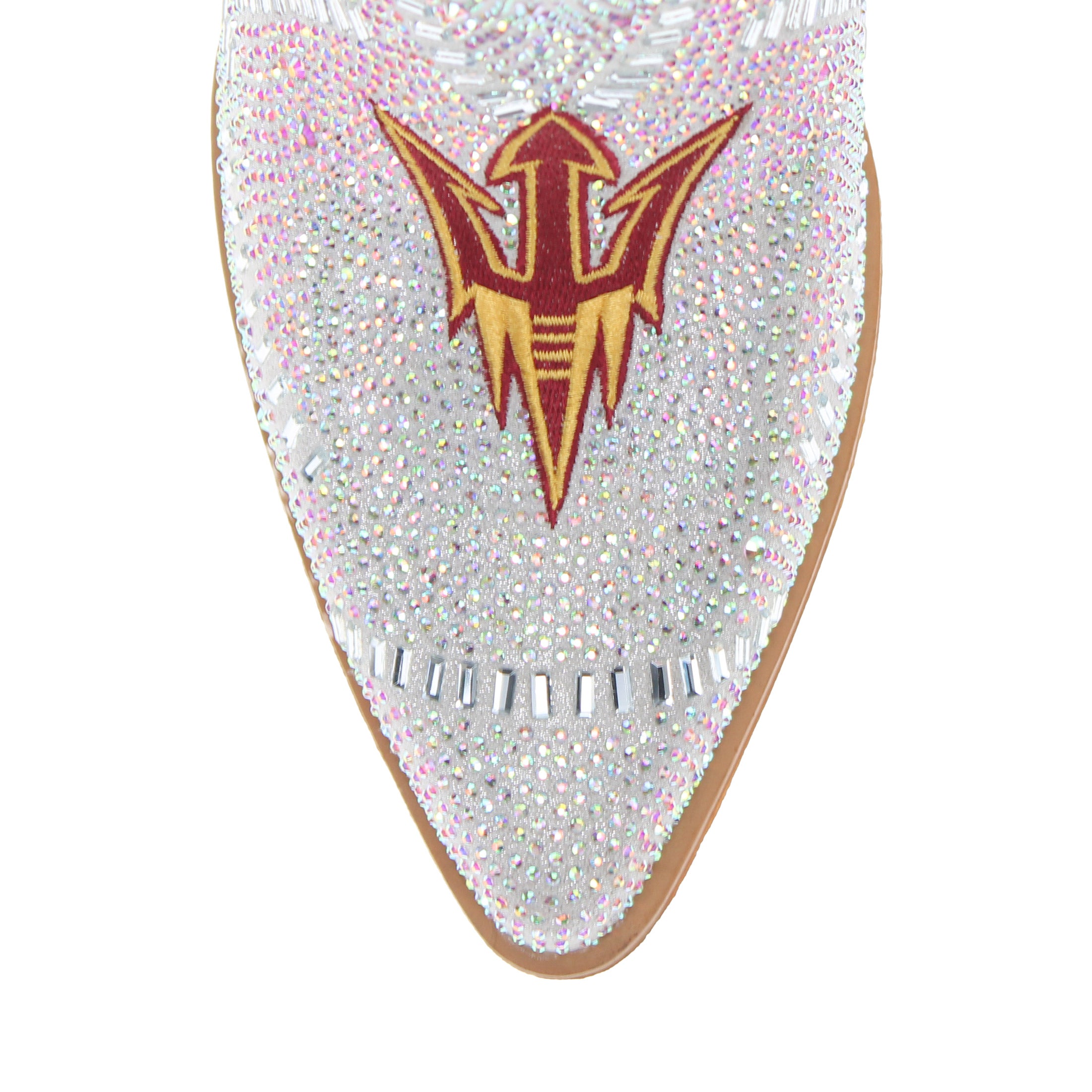 Women's Arizona State University Natural Bling Cowgirl Booties Jade by V by Vaccari