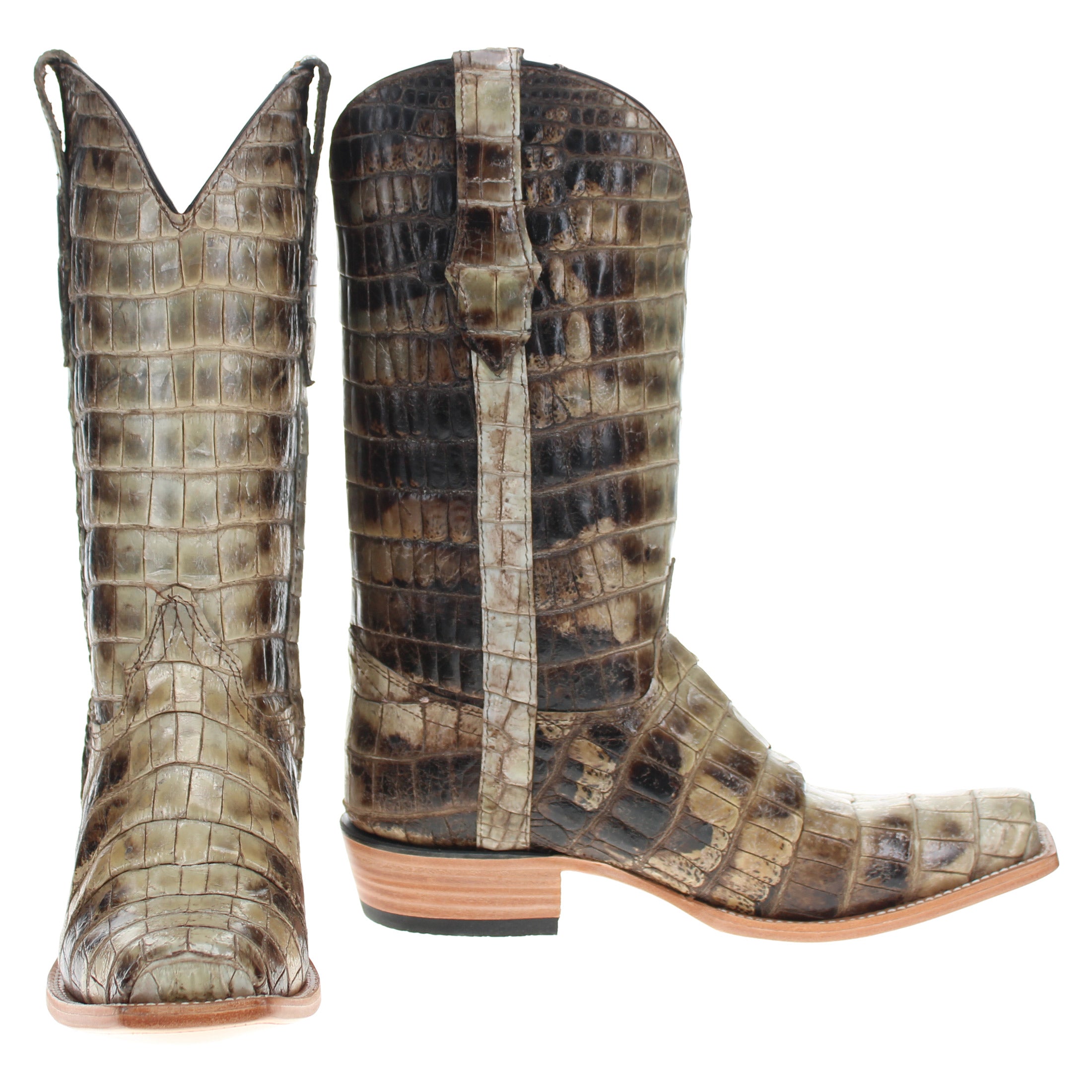 Men's Full Natural Alligator Belly Cowboy Boots Duke by Vaccari Core