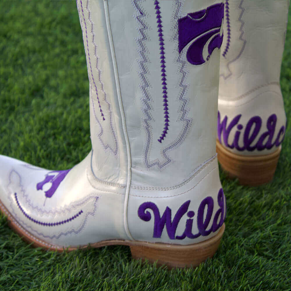 Women's K-state Bone Cowgirl Boots Naomi by Vaccari University 