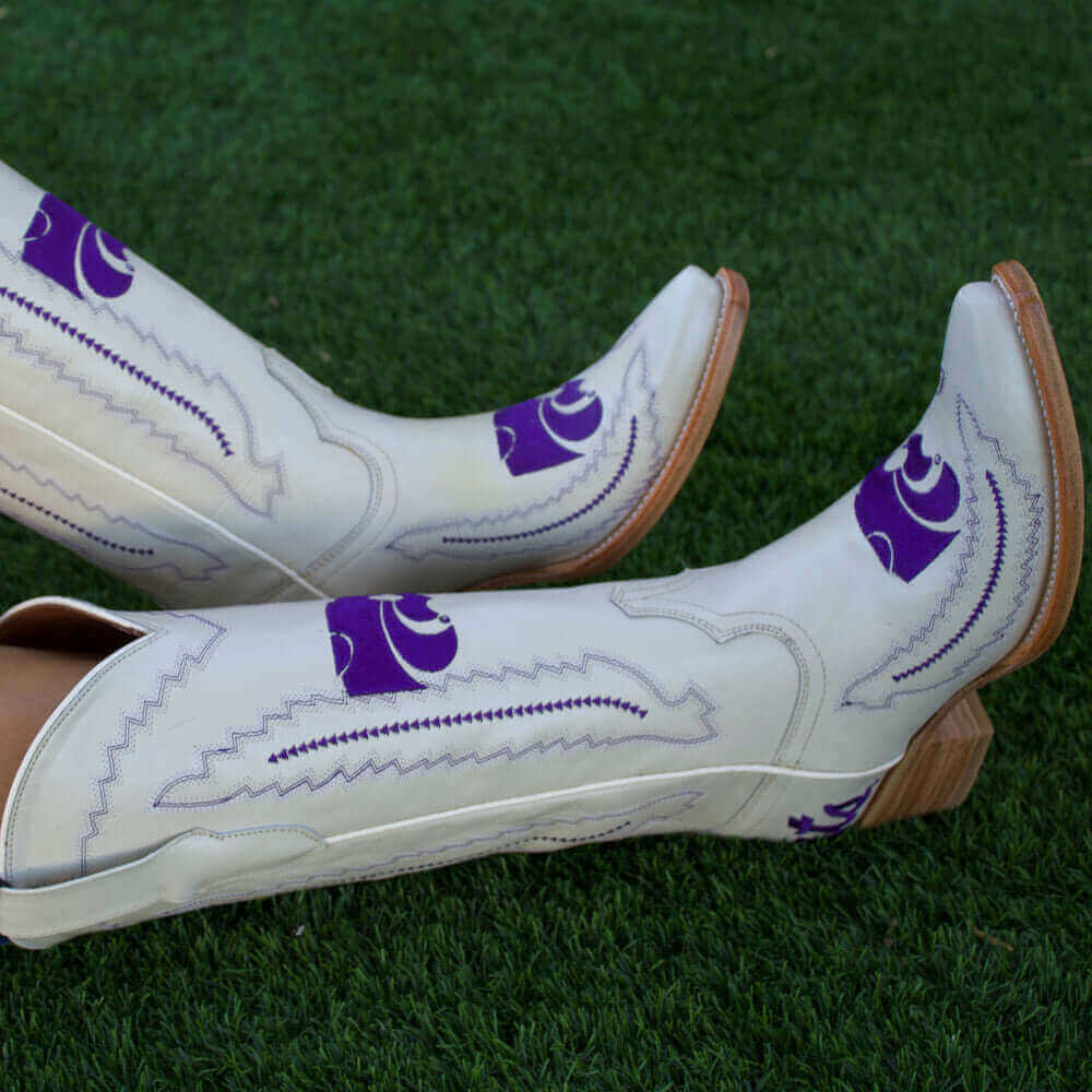 Women's K-state Bone Cowgirl Boots Naomi by Vaccari University 