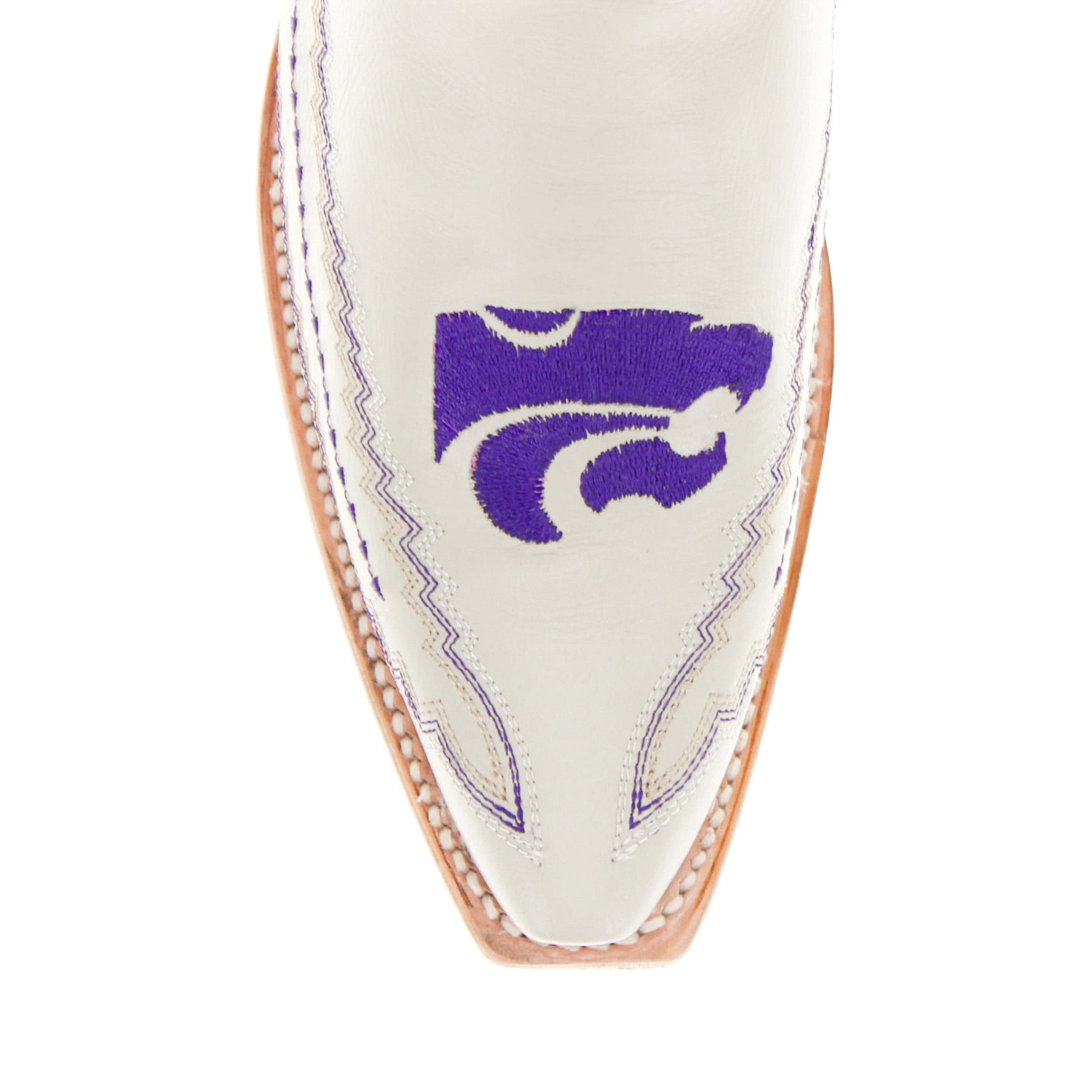 Women's Kansas State University Wildcats Bone Snip Toe Cowgirl Boots Naomi by Vaccari