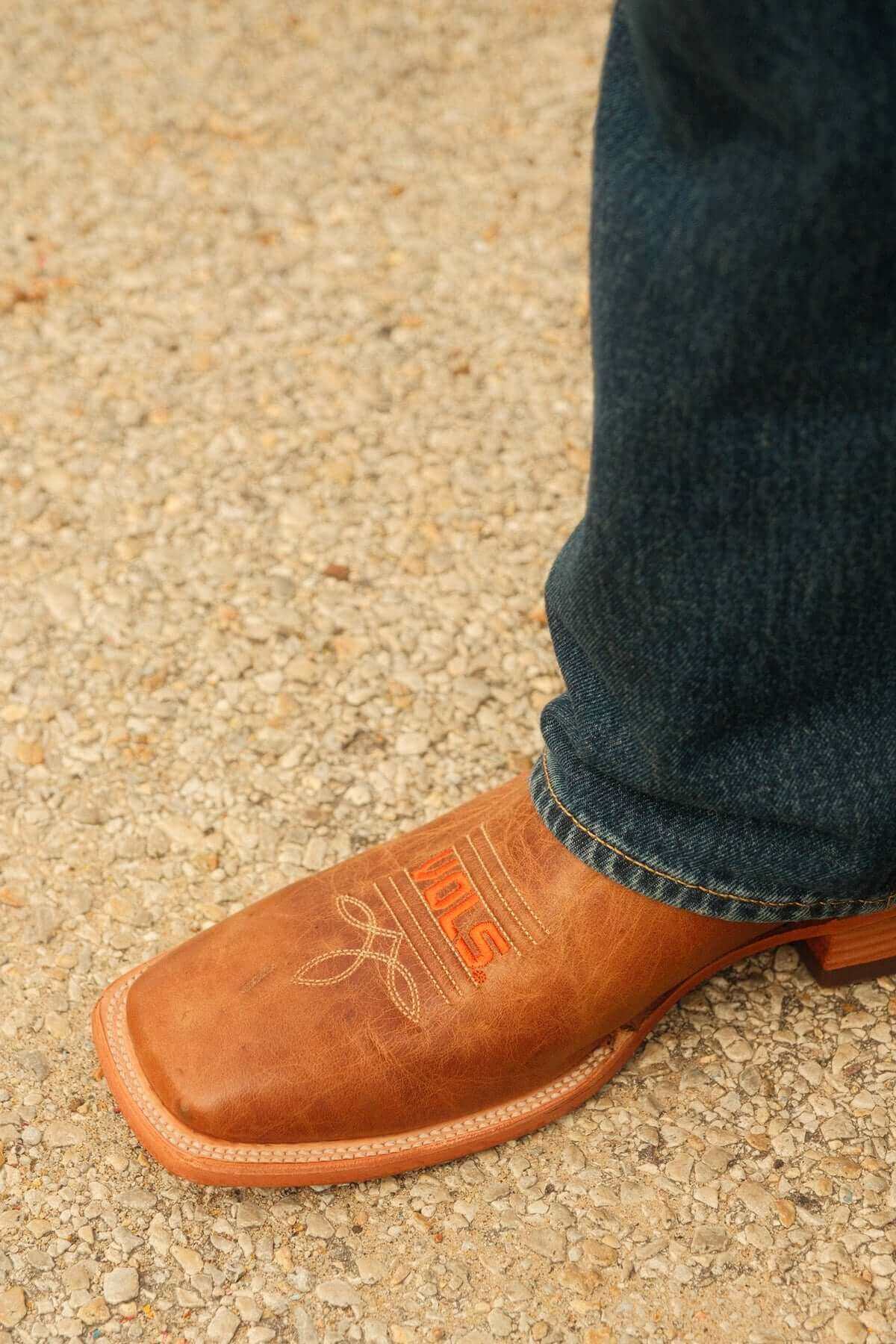 University of Tennessee Brown Men's Cowboy Boots Luke by Vaccari University