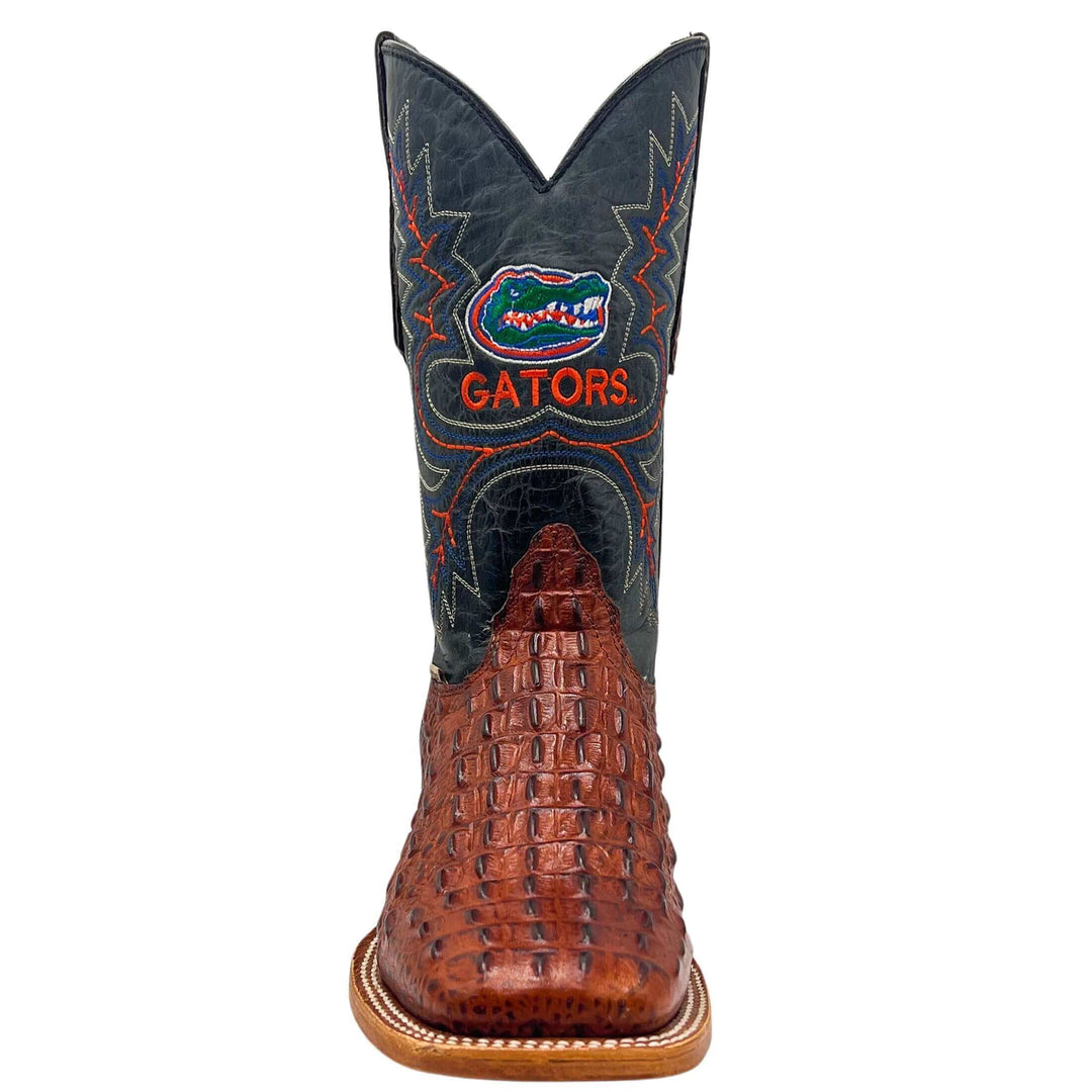 Men's University of Florida Gators Cognac Square Toe Cowboy Boots Jackson by Vaccari
