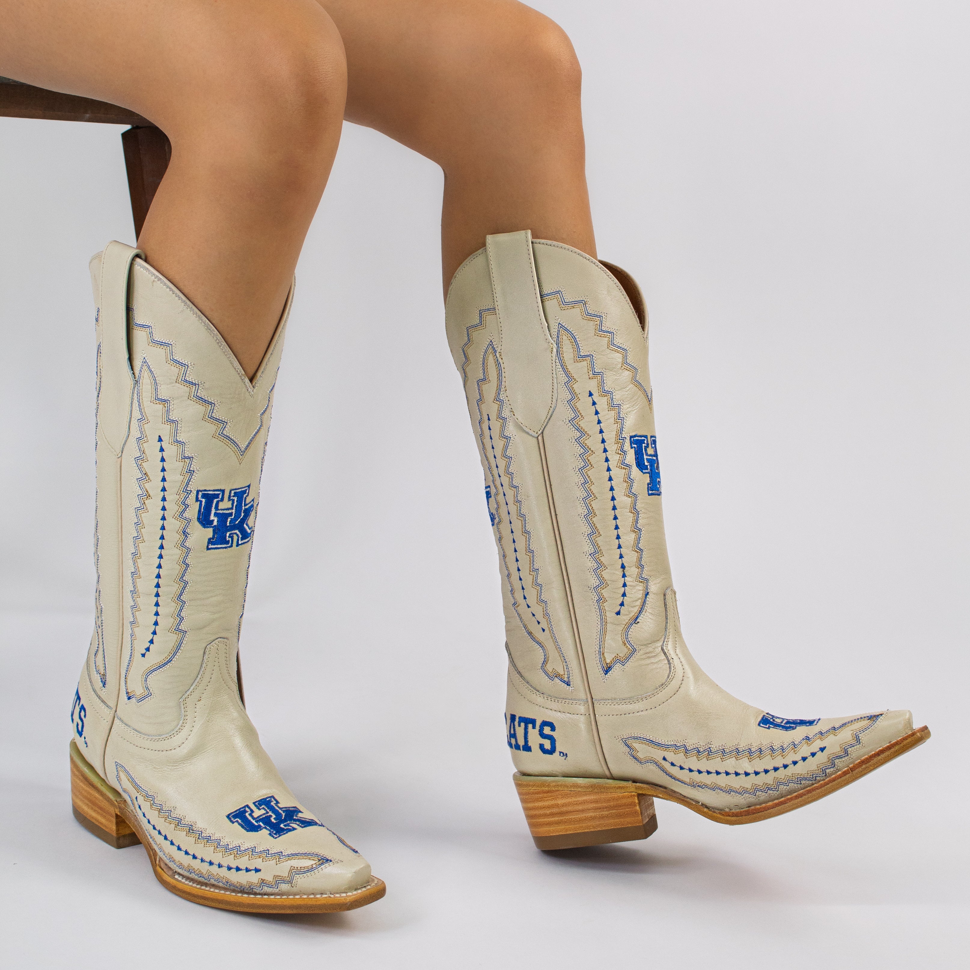Women's University of Kentucky Bone Cowgirl Boots Naomi by Vaccari University