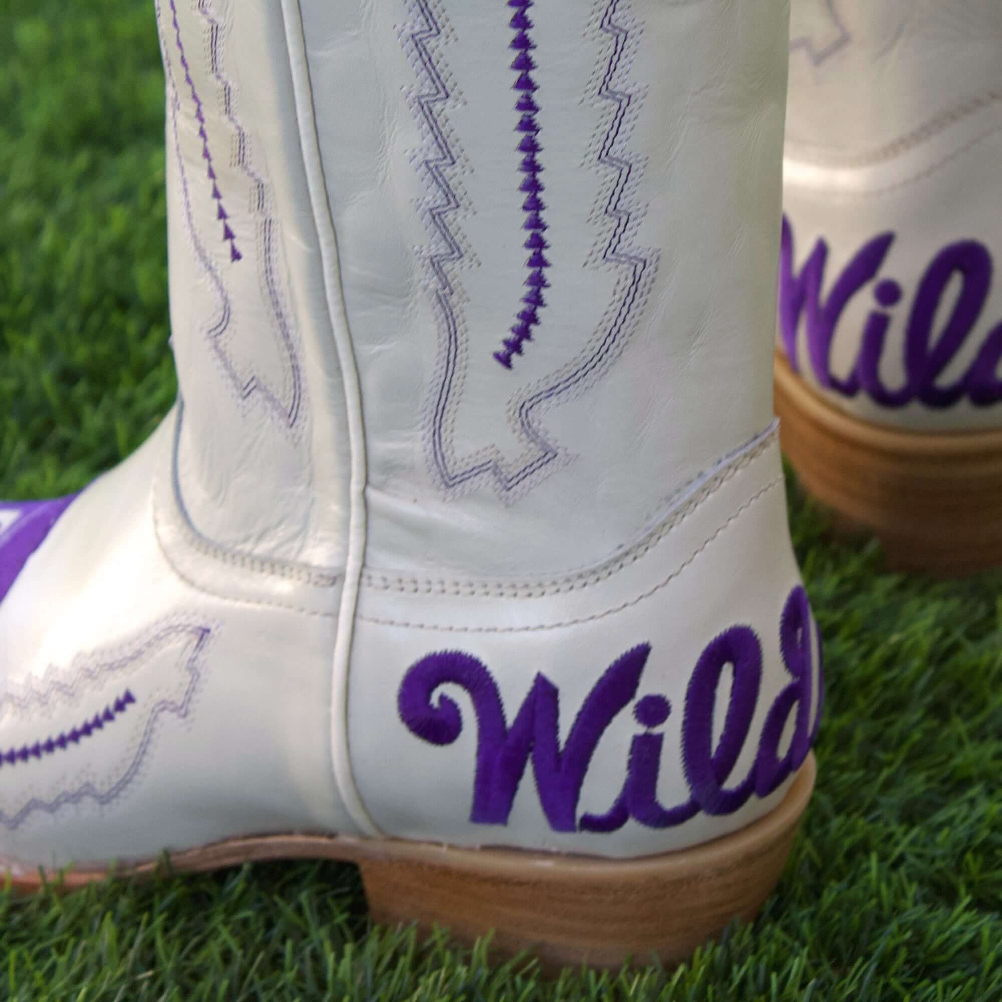 Women's Kansas State University Wildcats Bone Snip Toe Cowgirl Boots Naomi by Vaccari