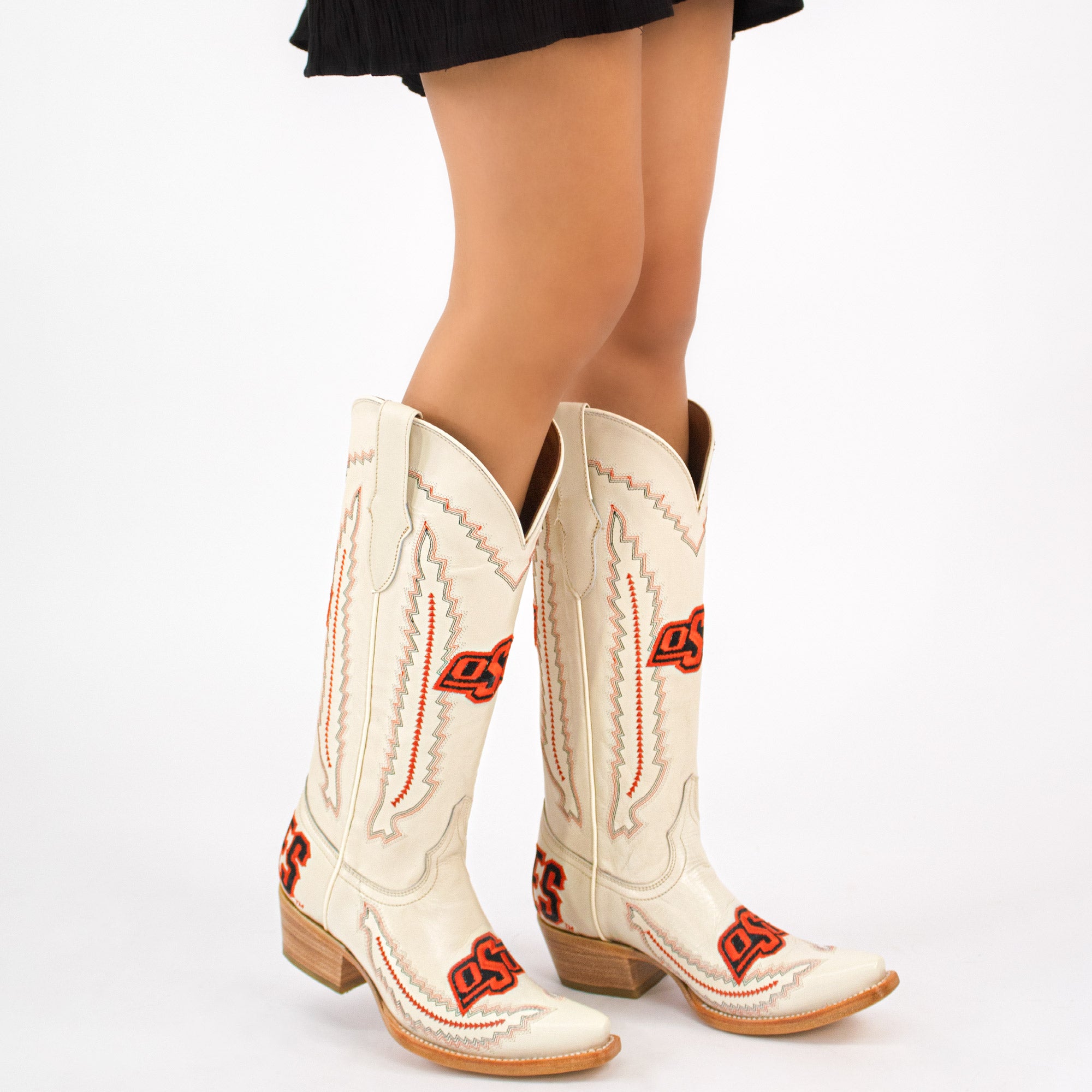 Women's OSU Bone Cowgirl Boots | Vaccari Boots