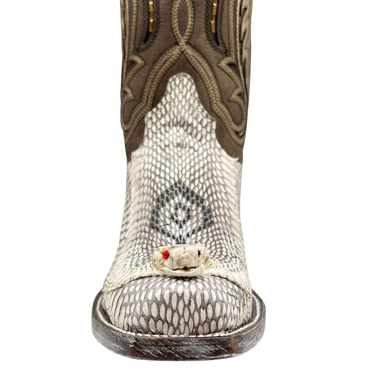 Men's Cobra Cowboy Boots | JW Toe Snakeskin Cobra Boots | Natural Cobra | Vaccari | Size {pa_select a size}{pa_select a width}